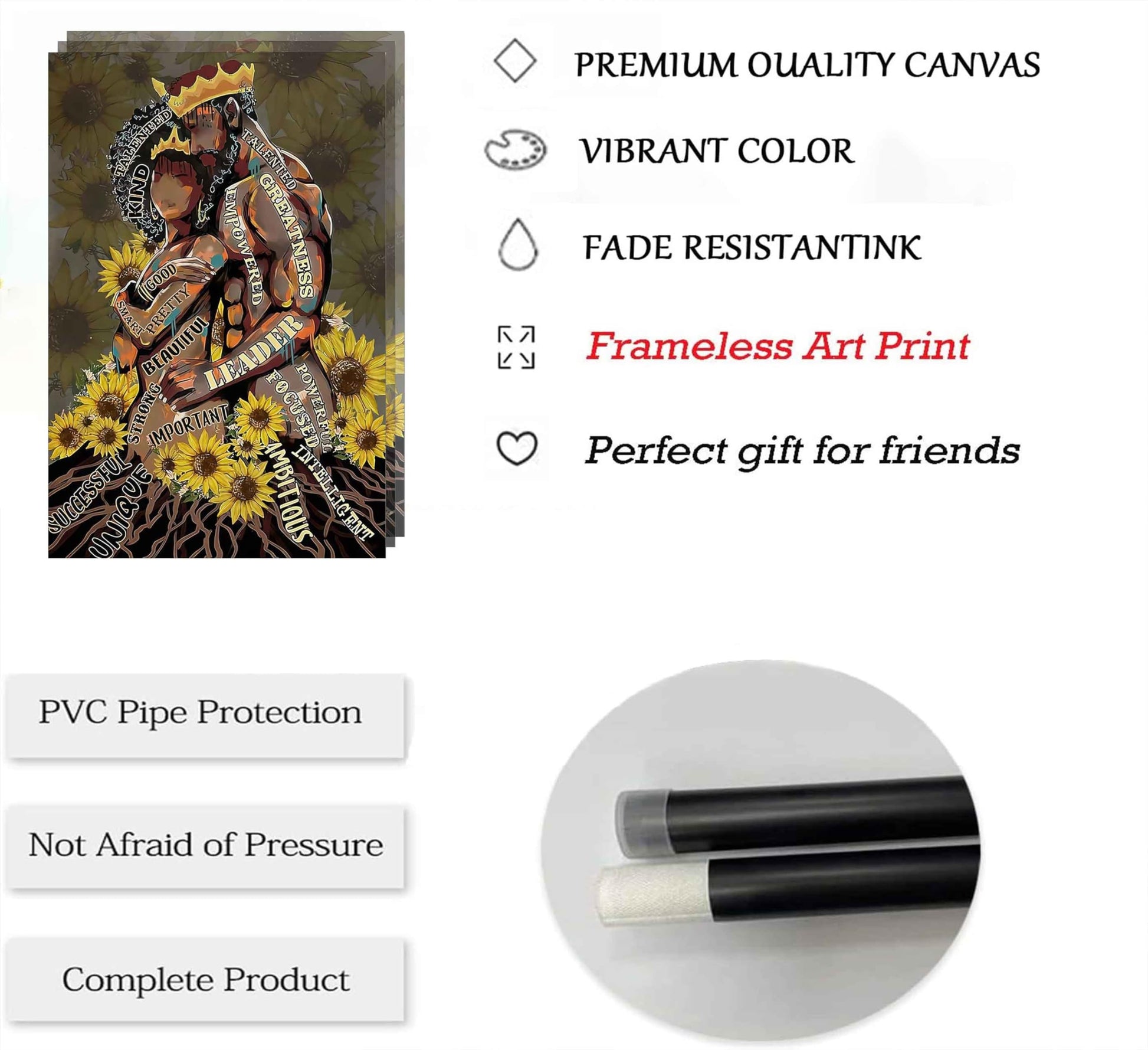 WSTUKVV 3Pcs Black Girl Bathroom Wall Art Boho Black Woman Posters Pictures African American Canvas Prints Fashion Abstract Paintings For Bathroom Home Bedroom Living Room Wall Decor Frame