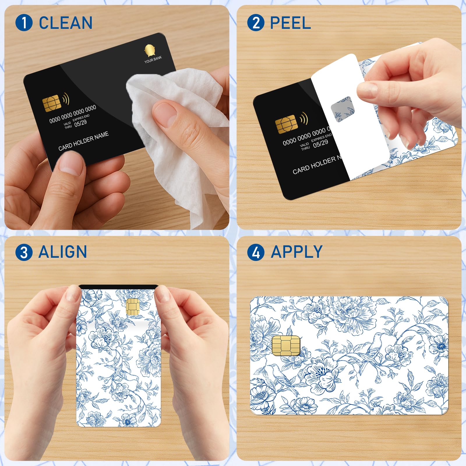 Coquete Leopard Credit Card Skin - 4 Pcs Cherry Bow 8 Ball Billiards Debit Skin Stickers Leopard Lip Print Credit Decal Cover Set for Transportation Key Debit Bus Cards Women