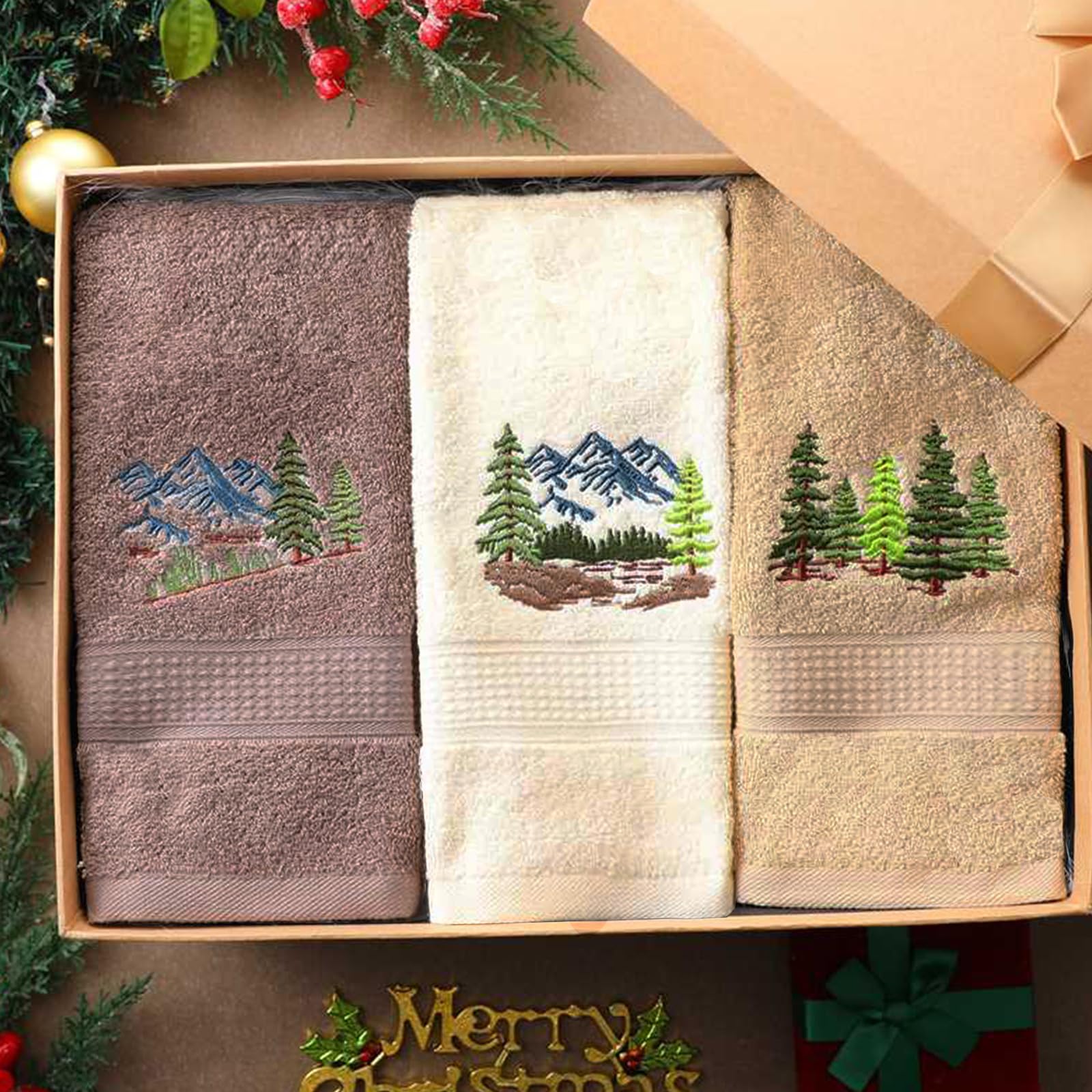 3 Pcs African Woman Hand Towels Black Girl African American Bathroom Home Decor Boho Decorative Farmhouse 100% Cotton Embroidered Towels for Bathroom Kitchen 13. 3 x 29. 5''