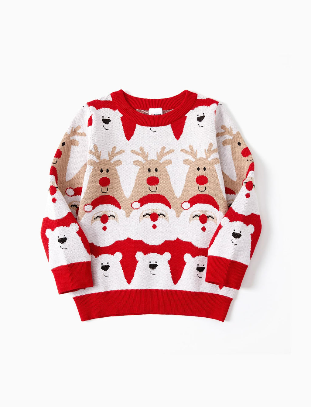 PATPAT Christmas Sweater Family Set Long Sleeve Knit Sweater Holiday Xmas Knitted Pullover