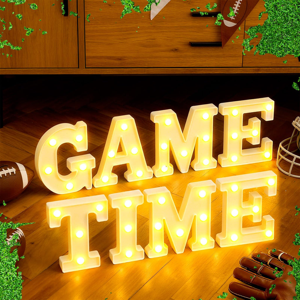 11 Pcs Happy Kwanzaa Large LED Letter Sign LED Lights Battery Powered Table Decorations for Party Favor Light Centerpiece Tabletop Decoration