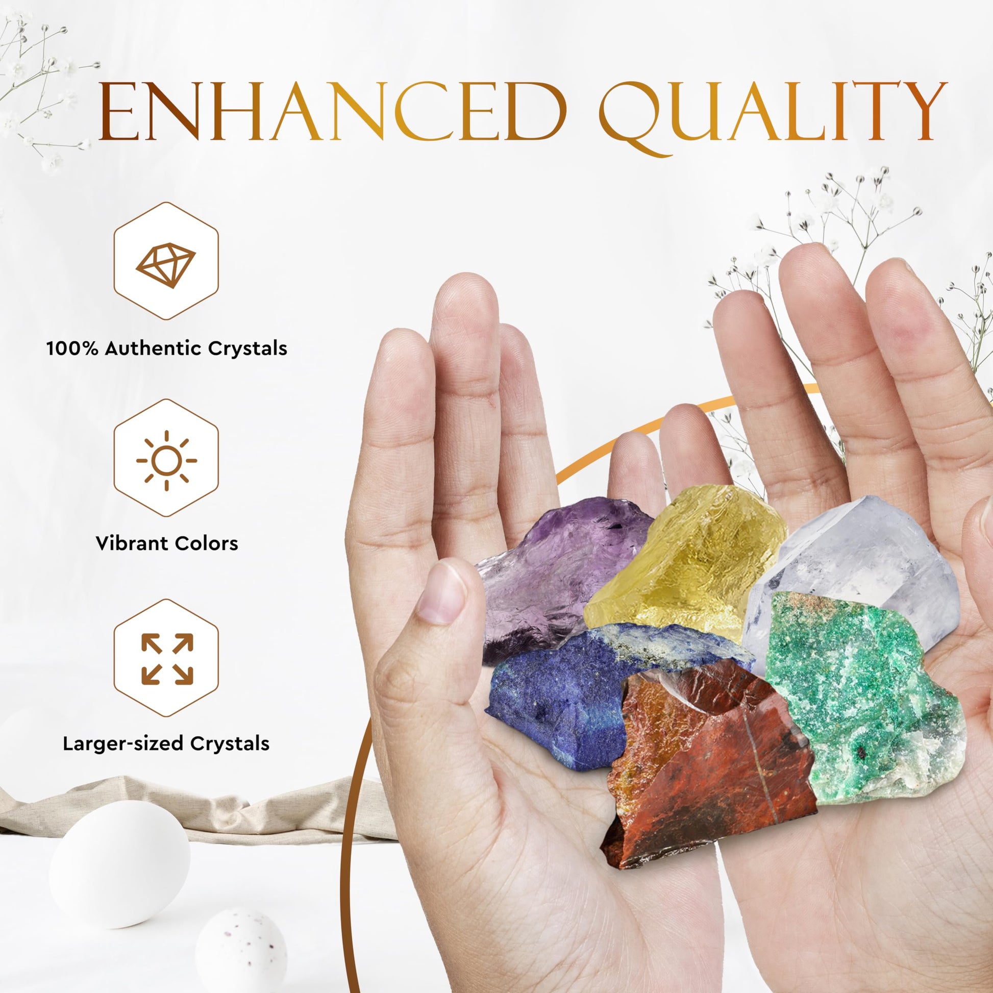 Bulk Crystals and Healing Stones 50 PCS - Real Mini Crystals for Spell Jars - Crystals for Witchcraft - Crystal Sets for Witchcraft Supplies - Real Crystal Witch Healing Crystals for Beginners Set