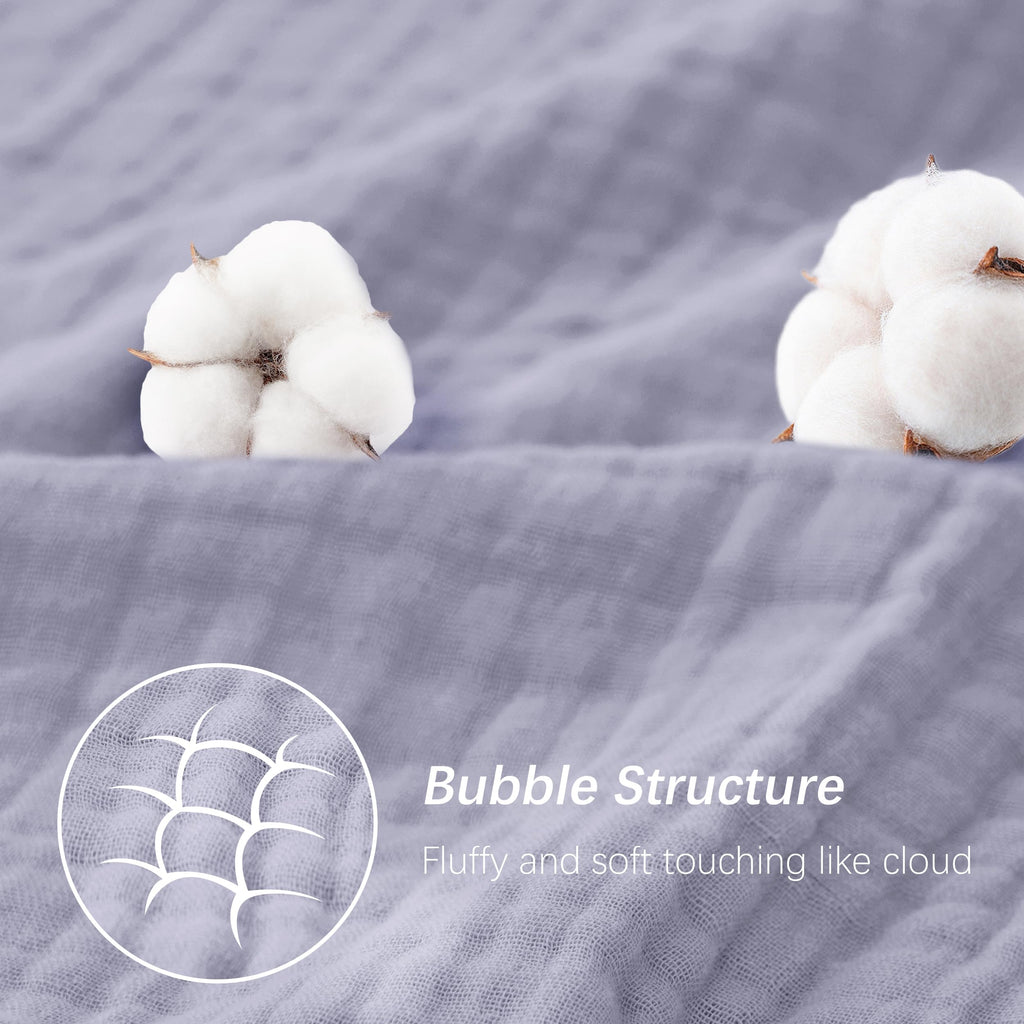 SWEET DOLPHIN Muslin Hooded Baby Bath Towels - 2 Pack 100% Cotton Towel for Babies, Infants, Toddlers - 32x32Inch - Highly Absorbent and Newborn Essential, Light Bean Paste