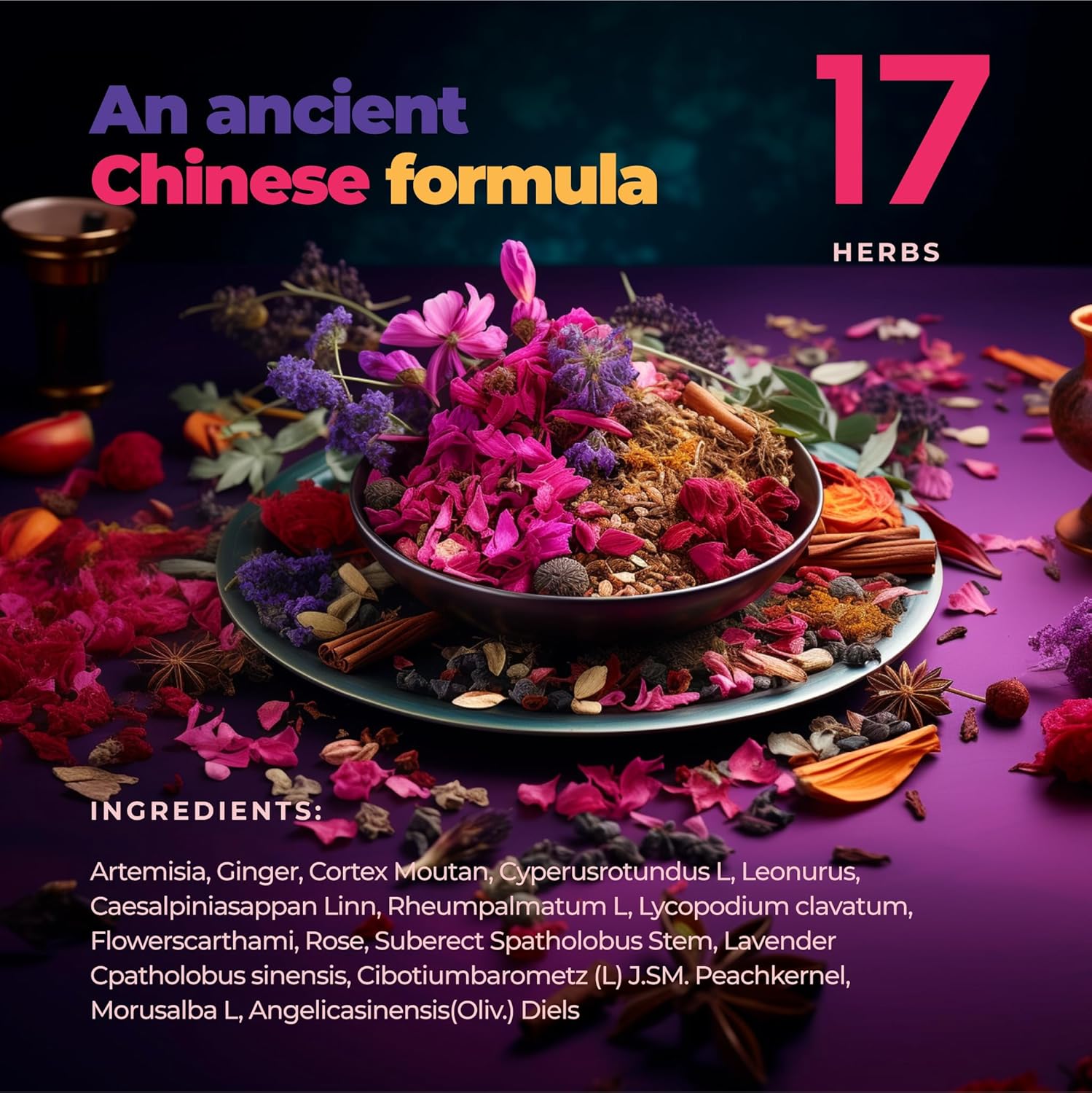 aprikalife Yoni Steaming Herbs - 100% Natural V Steam Kit, 17 Healing Herbs for Cleansing and Tightening. Soothe. Rejuvenate. (6 steams)