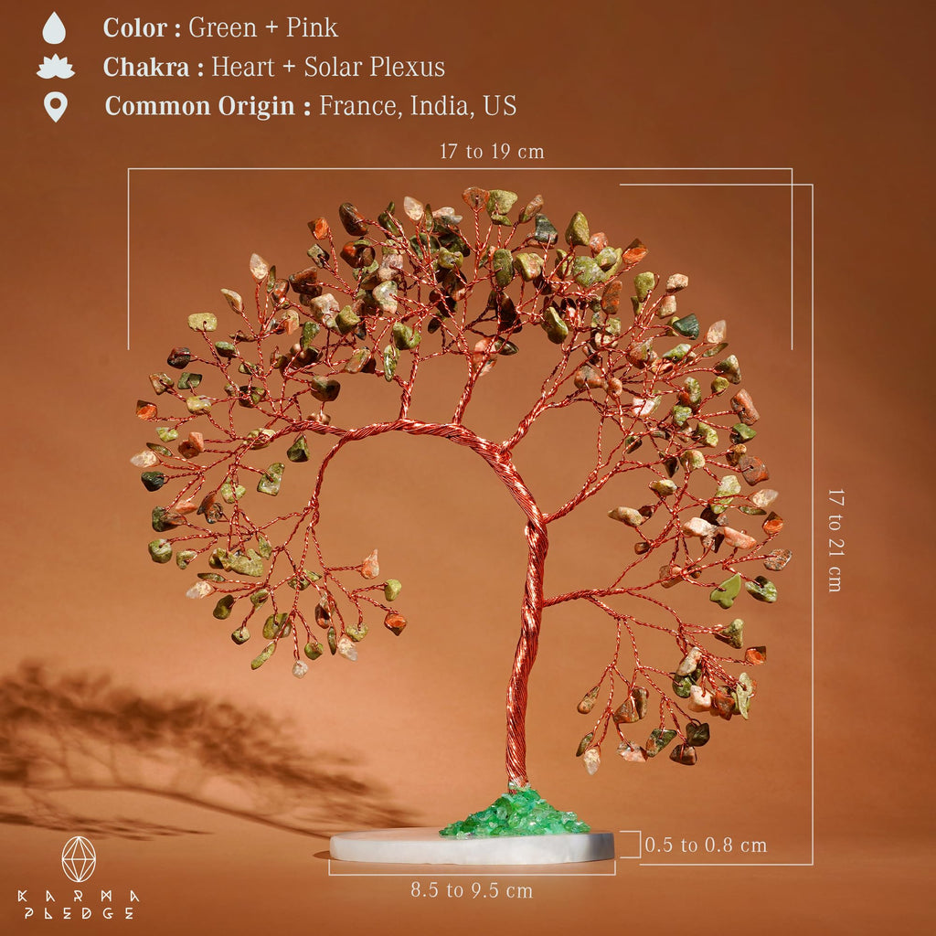 Crystal Tree of Life 7 Chakra Healing Crystals Trees for Home Decor, Office Desk Decor, Boho Decor, Handmade Bonsai Trees for Positive Energy, Money, Good Luck Birthday Gifts for Women, Mom