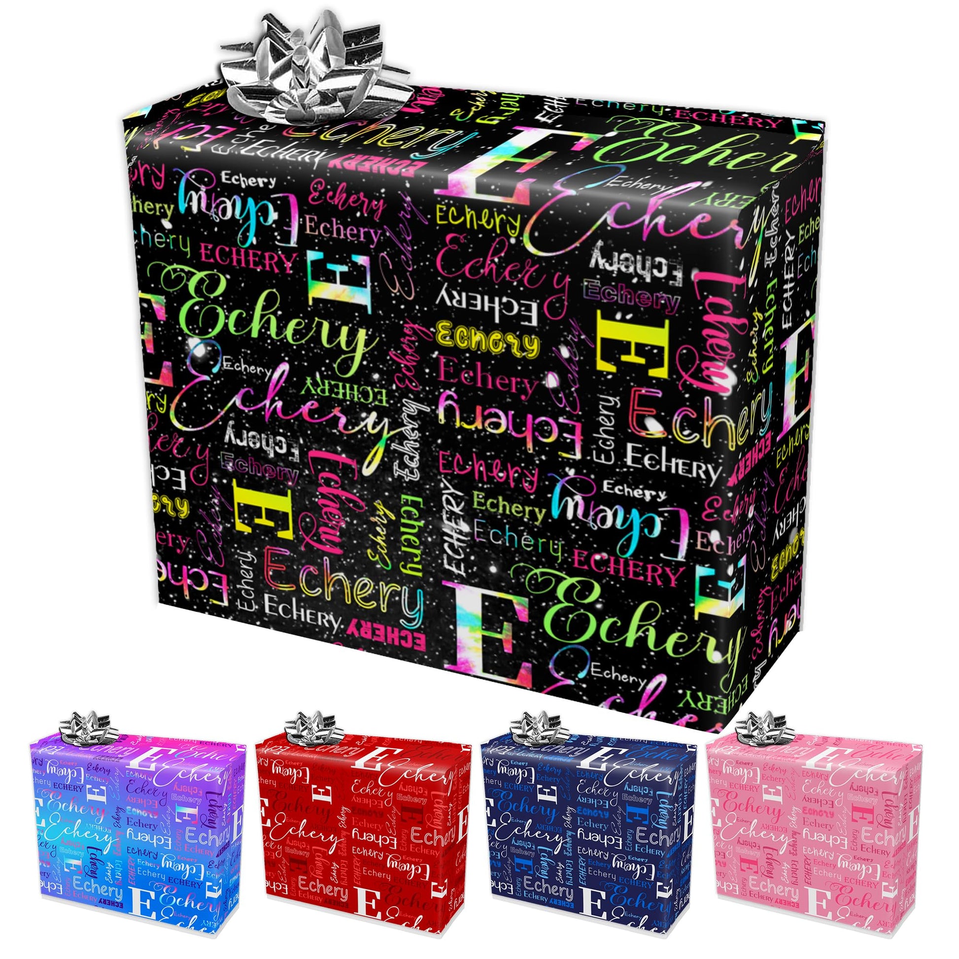 InterestPrint Custom Photo Wrapping Paper Merry Christmas with Christmas hat Wrapping Paper Custom Name Gift Wrap Roll Perfect for Birthdays 58"x 23"