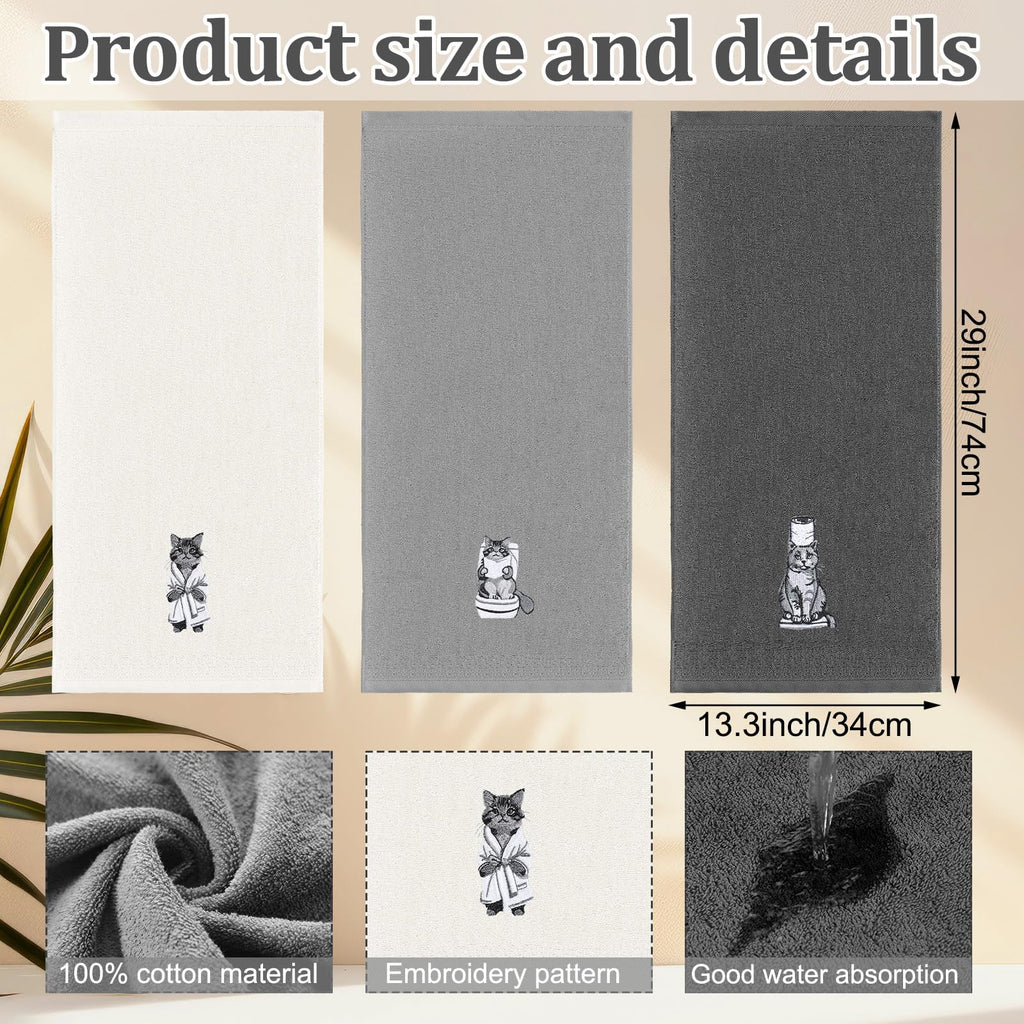 3 Pcs African Woman Hand Towels Black Girl African American Bathroom Home Decor Boho Decorative Farmhouse 100% Cotton Embroidered Towels for Bathroom Kitchen 13. 3 x 29. 5''