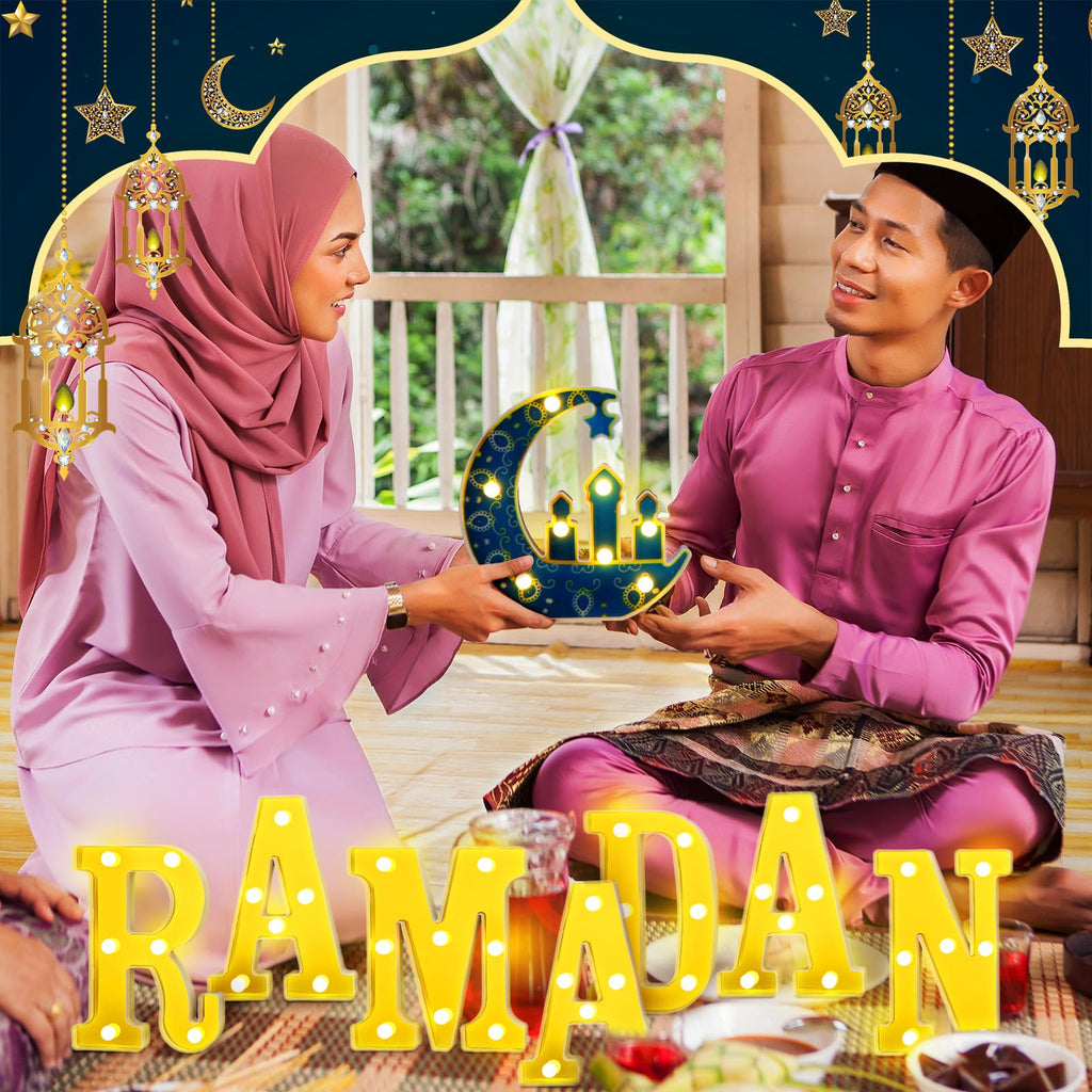 11 Pcs Happy Kwanzaa Large LED Letter Sign LED Lights Battery Powered Table Decorations for Party Favor Light Centerpiece Tabletop Decoration