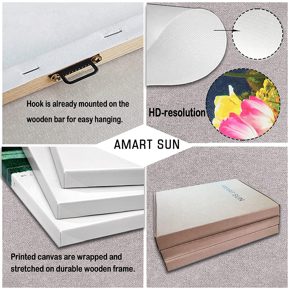 Framed Abstract African American Black Woman Canvas Wall Art, Boho Fashion Flower Art print, Black Women Bedroom Home Decor, Black Girl Poster