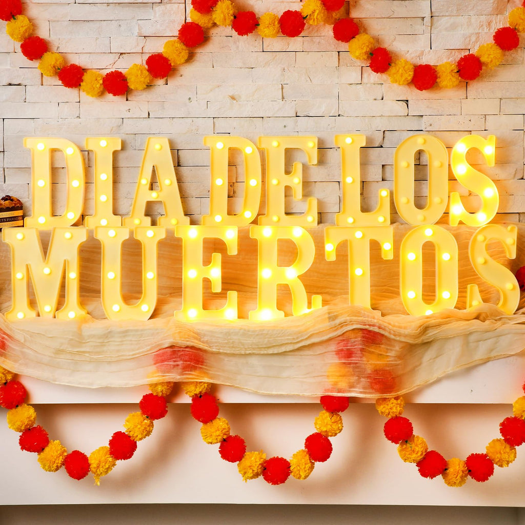 11 Pcs Happy Kwanzaa Large LED Letter Sign LED Lights Battery Powered Table Decorations for Party Favor Light Centerpiece Tabletop Decoration