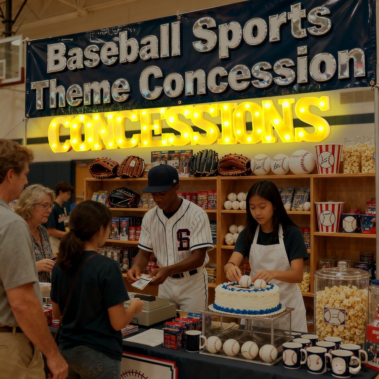 11 Pcs Happy Kwanzaa Large LED Letter Sign LED Lights Battery Powered Table Decorations for Party Favor Light Centerpiece Tabletop Decoration