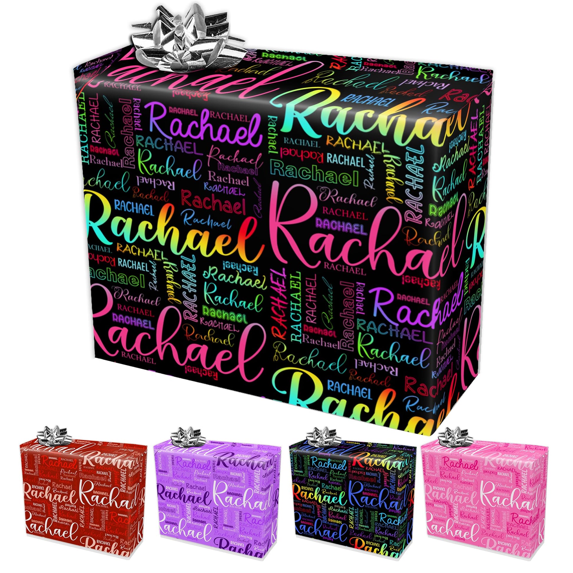 InterestPrint Custom Photo Wrapping Paper Merry Christmas with Christmas hat Wrapping Paper Custom Name Gift Wrap Roll Perfect for Birthdays 58"x 23"