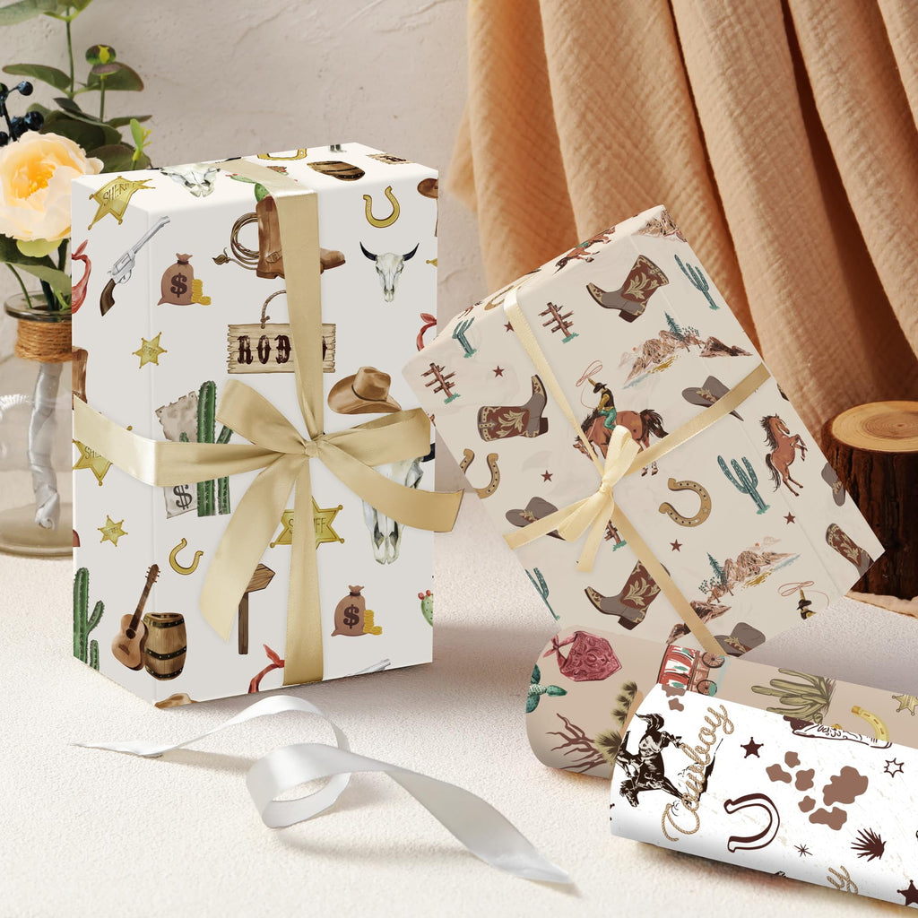 CRASHOT Christmas Wrapping Paper - 12 Sheet Black Girl Gift Wrapping Paper, Xmas Tree Santa Design for Party Birthday Holiday (Not Roll, 19.7 x 27.6 Inch)