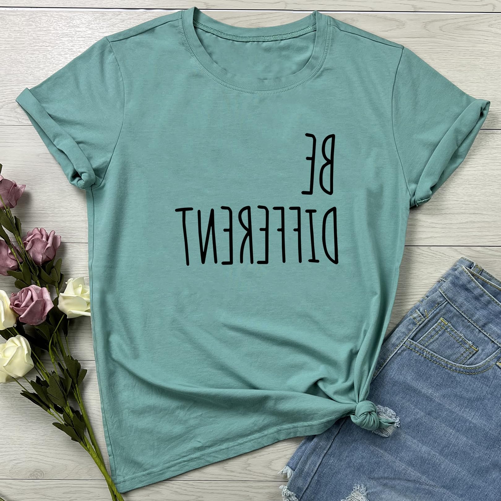 LOOKFACE Women's Cute T Shirt Junior Tops Teen Girls Graphic Tees