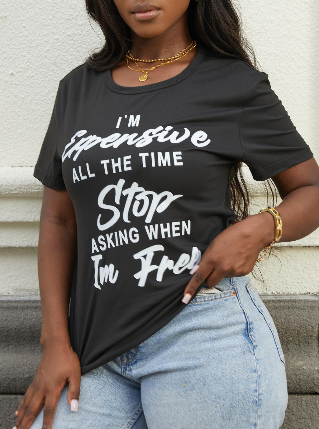 Hilinker Women's Funny Graphic Tees Casual Loose Summer Cute Tops Short Sleeve T Shirts