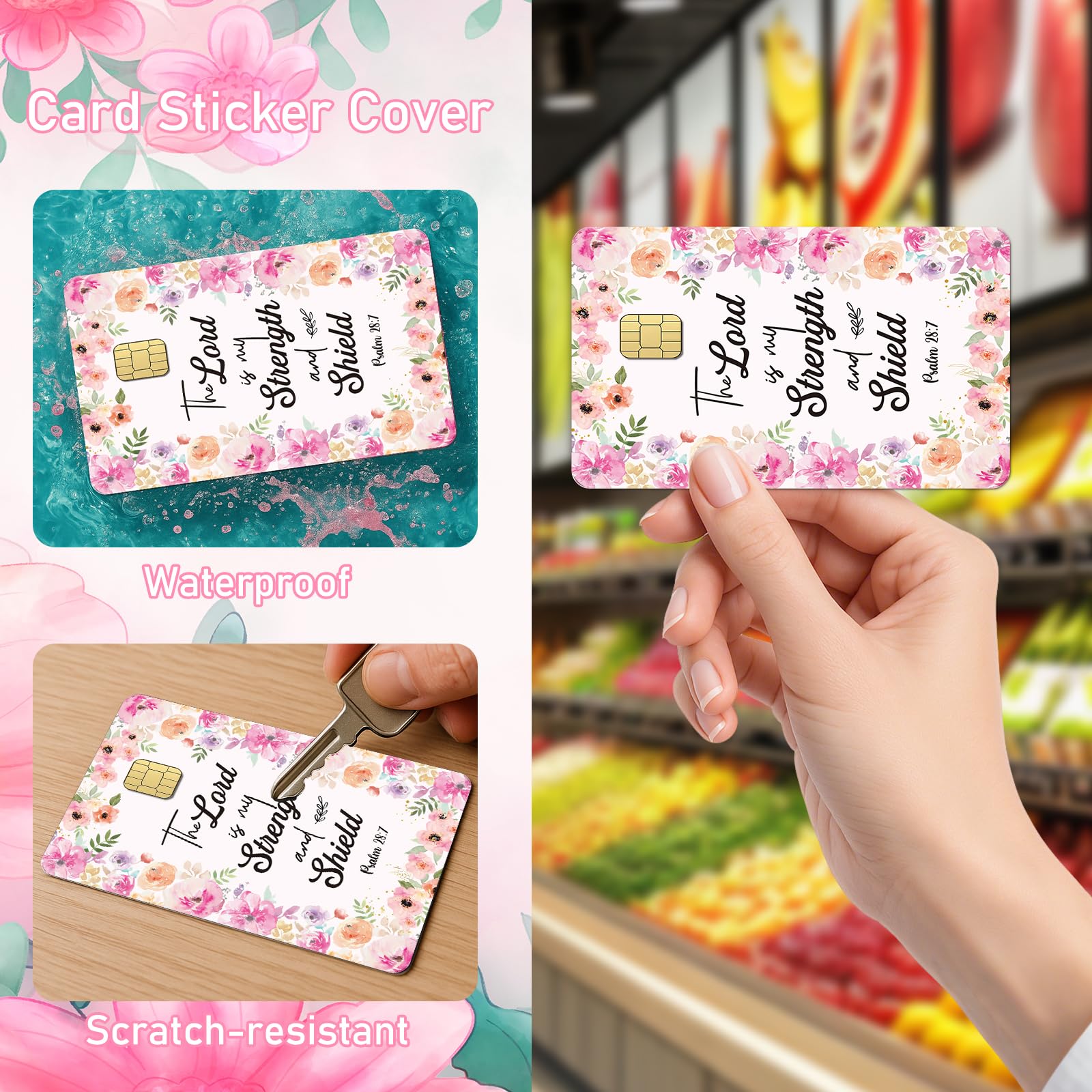 Black Girl Credit Card Skin - 4 Pcs Black Girl Pray On Debit Skin Stickers Love Like Jesus Cover Set for Transportation Key Debit Bus Cards Women