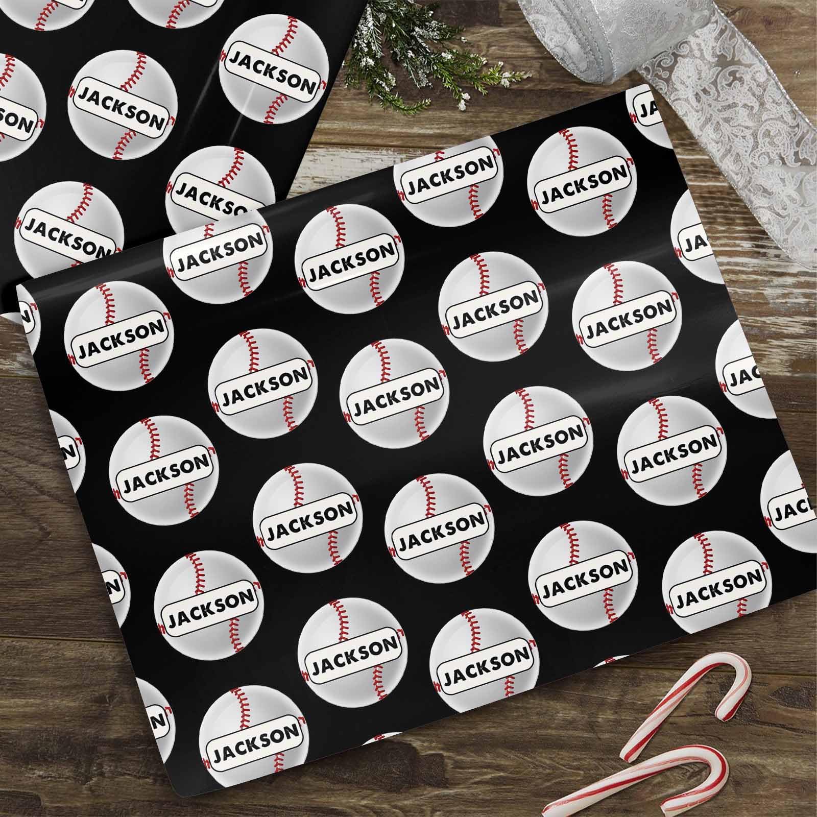 InterestPrint Custom Photo Wrapping Paper Merry Christmas with Christmas hat Wrapping Paper Custom Name Gift Wrap Roll Perfect for Birthdays 58"x 23"