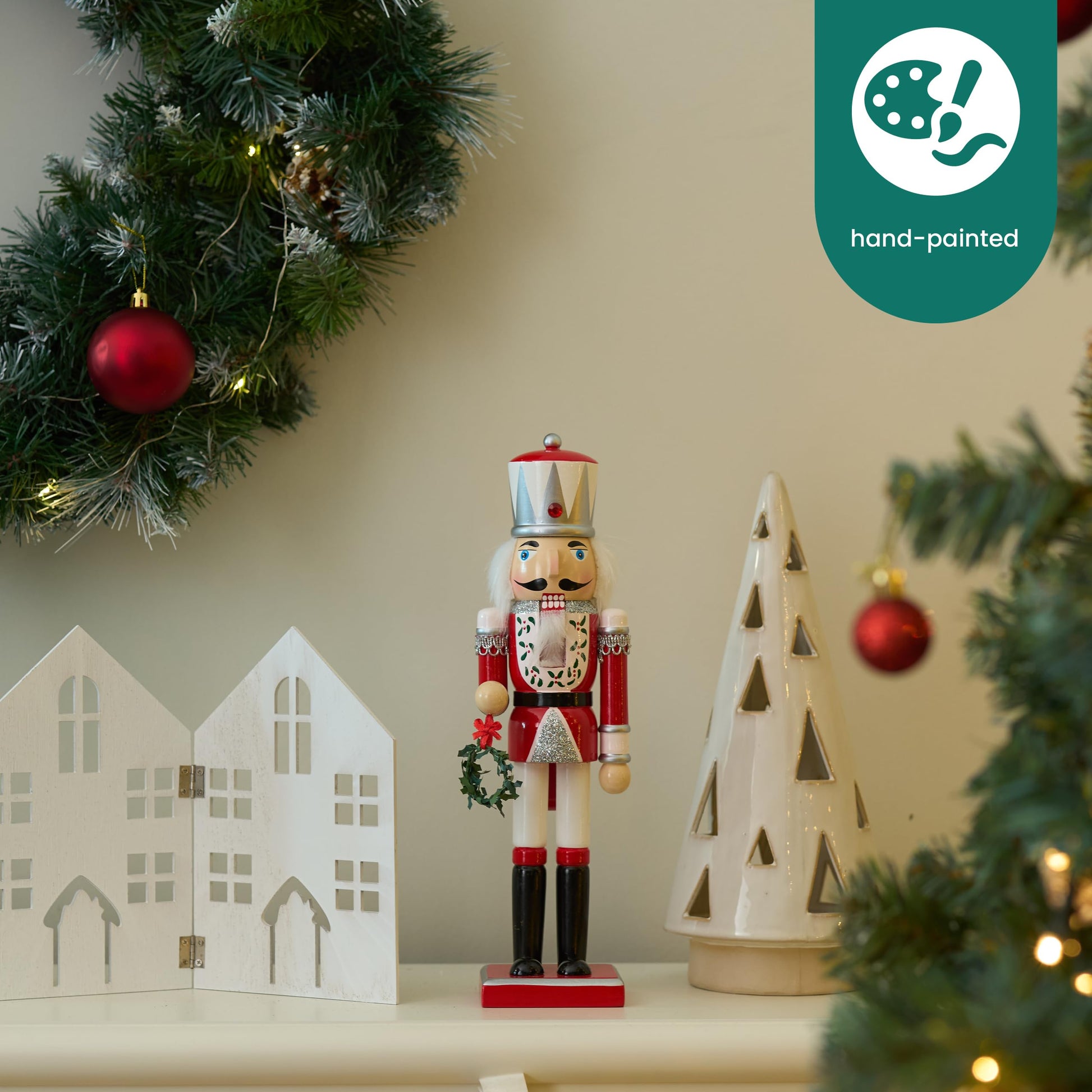 THE TWIDDLERS 12-Inch Wooden Nutcracker Christmas Decor African American King Soldier - Decorative Christmas Nutcracker Figures, Nutcracker Christmas Decorations, Cascanueces de Navidad with Gift Box