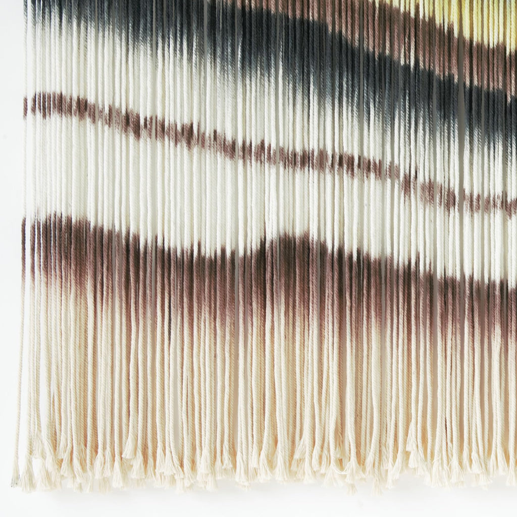 Flber Macrame Wall Hanging Tie-Dye Geometric Decor Large Scale Wall Art Statement Bohemian Yarn Tapestry Home Wall Decor 59''W*35''L