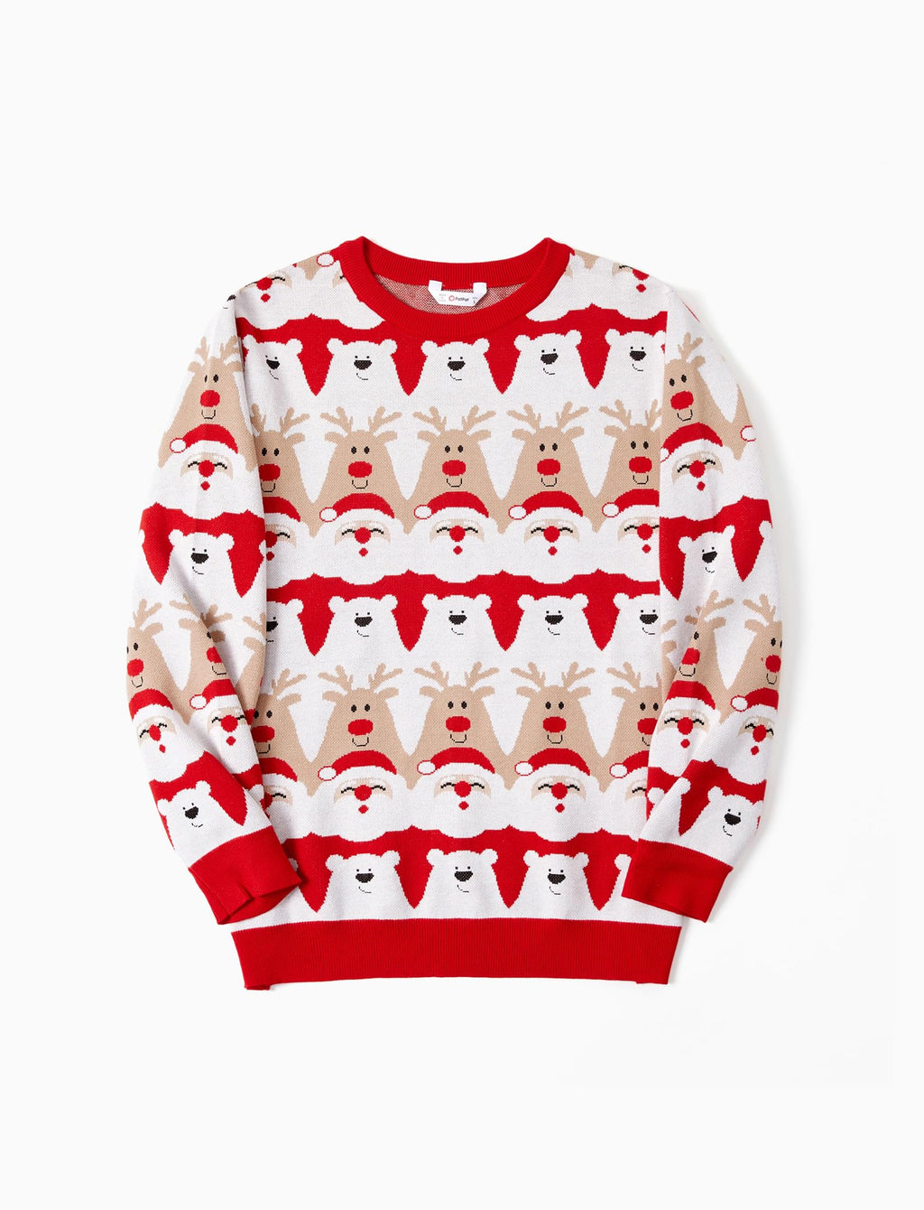 PATPAT Christmas Sweater Family Set Long Sleeve Knit Sweater Holiday Xmas Knitted Pullover