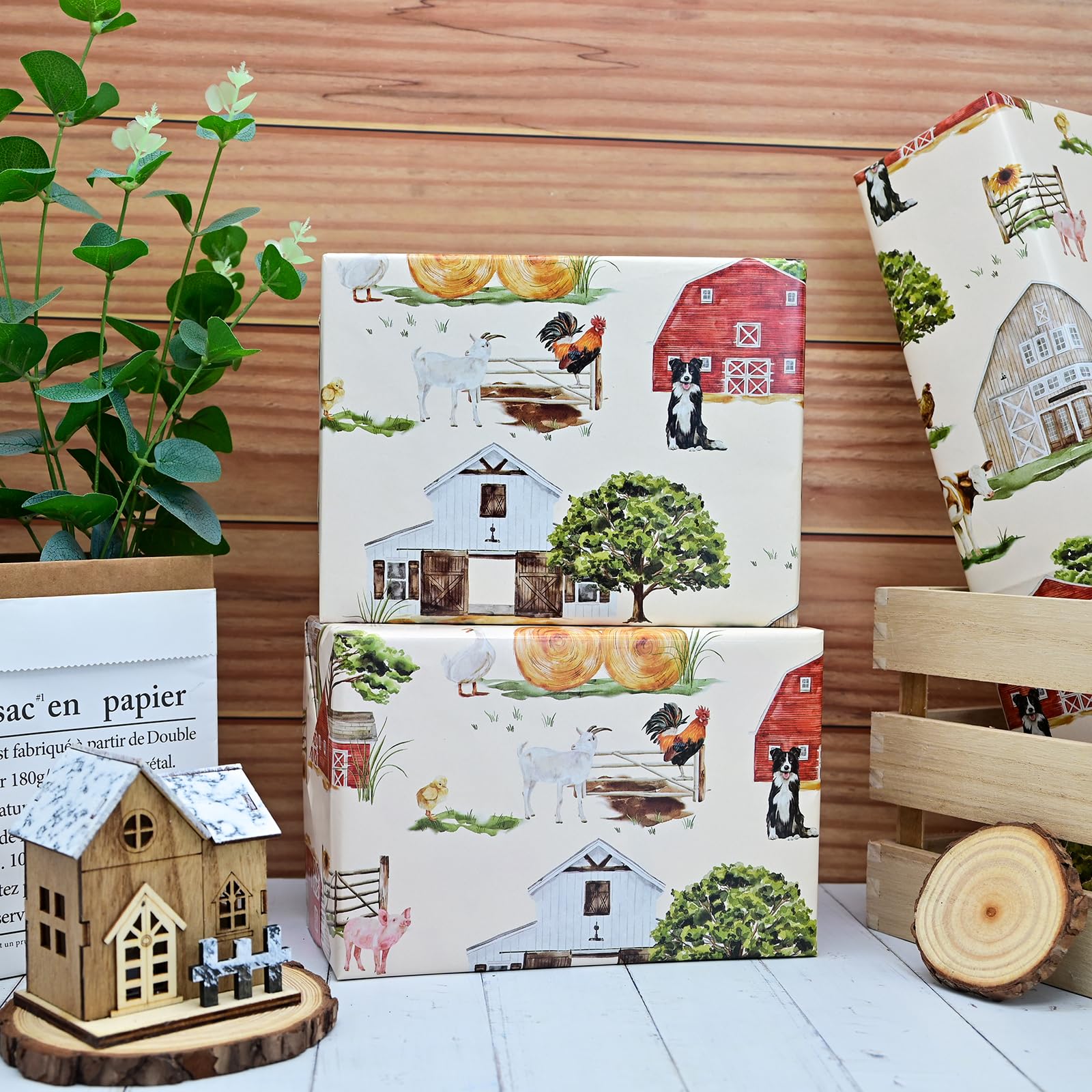 Vnaaem African American Christmas Wrapping Paper Black Holiday Style Gift Wrap Paper Bulk Santa Angel Merry Christmas Element Dsign for Boys Girls Family - 20 X 28 Inches 8 Folded Sheets