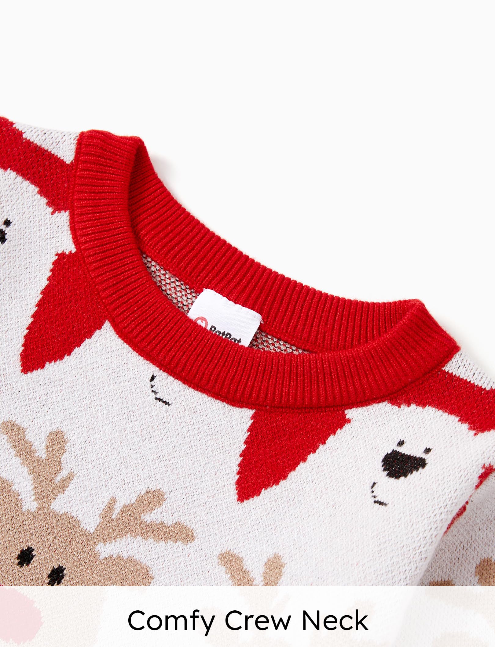 PATPAT Christmas Sweater Family Set Long Sleeve Knit Sweater Holiday Xmas Knitted Pullover