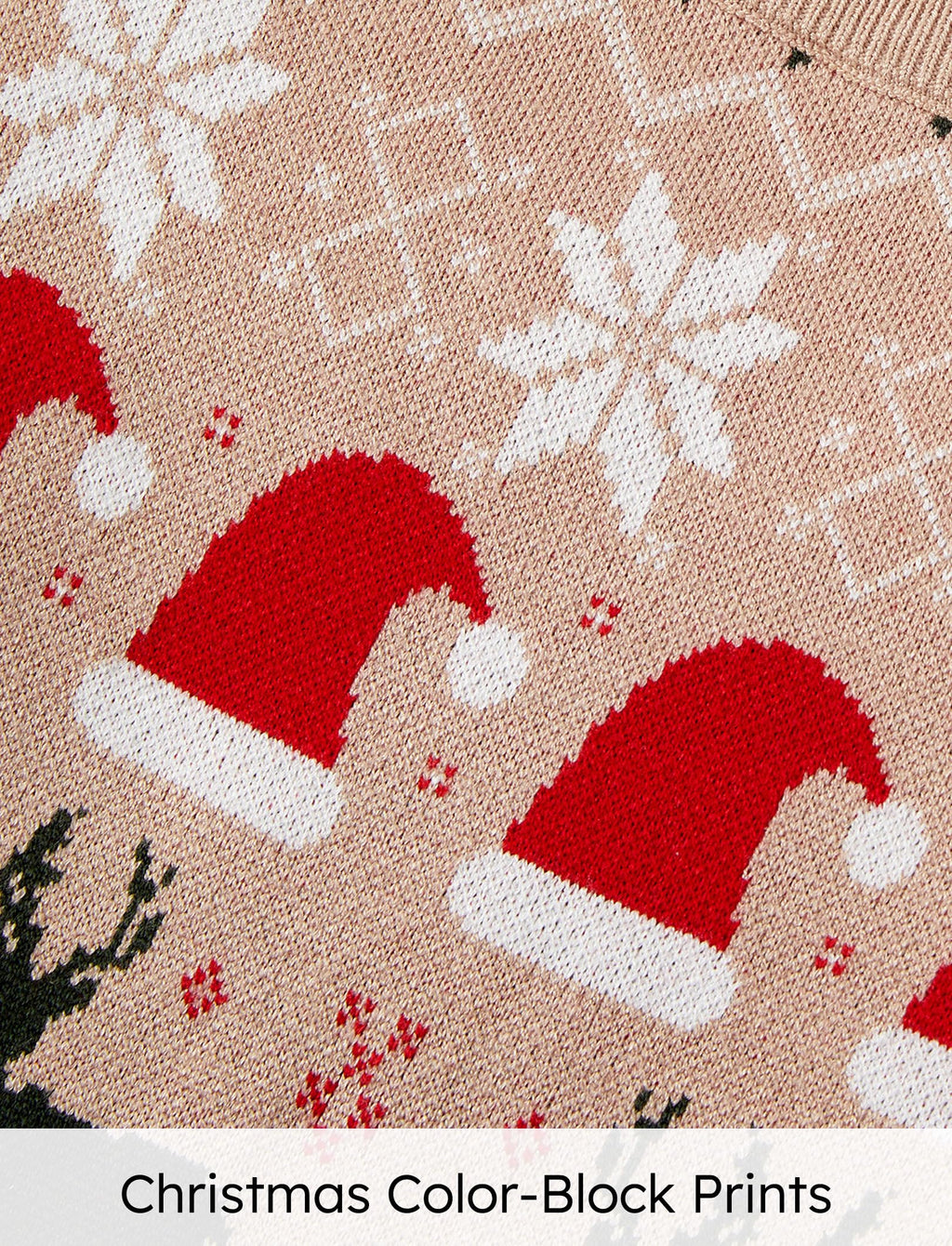 PATPAT Christmas Sweater Family Set Long Sleeve Knit Sweater Holiday Xmas Knitted Pullover