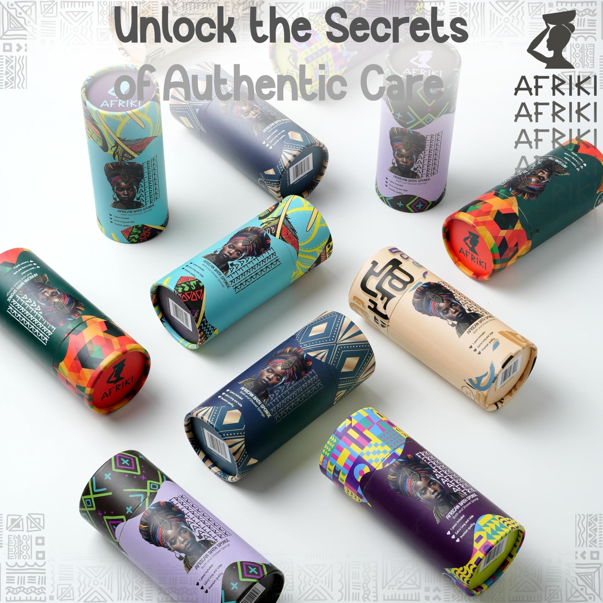 AFRIKI African Net Sponge – Exfoliating Body Scrubber, Black Owned & Rooted in Africa, All Skin Types | 45 in Long