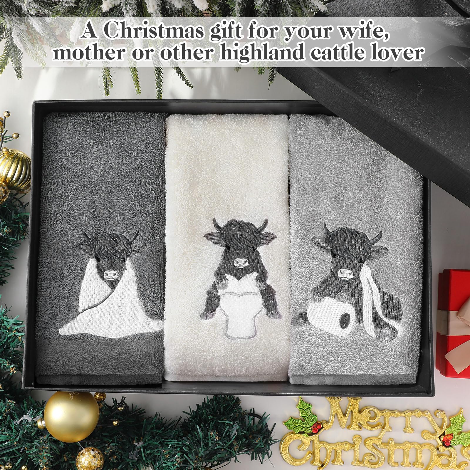 3 Pcs African Woman Hand Towels Black Girl African American Bathroom Home Decor Boho Decorative Farmhouse 100% Cotton Embroidered Towels for Bathroom Kitchen 13. 3 x 29. 5''