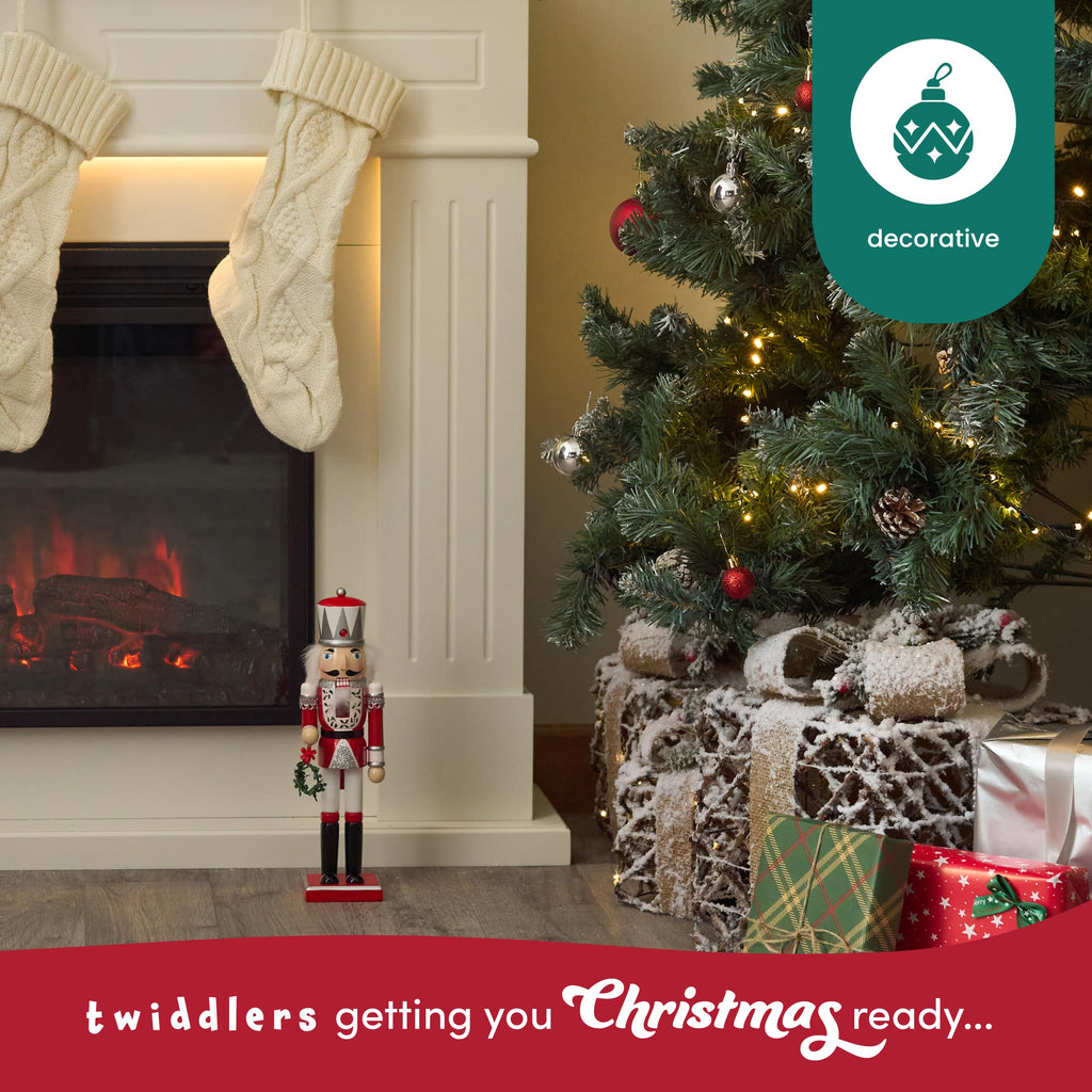 THE TWIDDLERS 12-Inch Wooden Nutcracker Christmas Decor African American King Soldier - Decorative Christmas Nutcracker Figures, Nutcracker Christmas Decorations, Cascanueces de Navidad with Gift Box