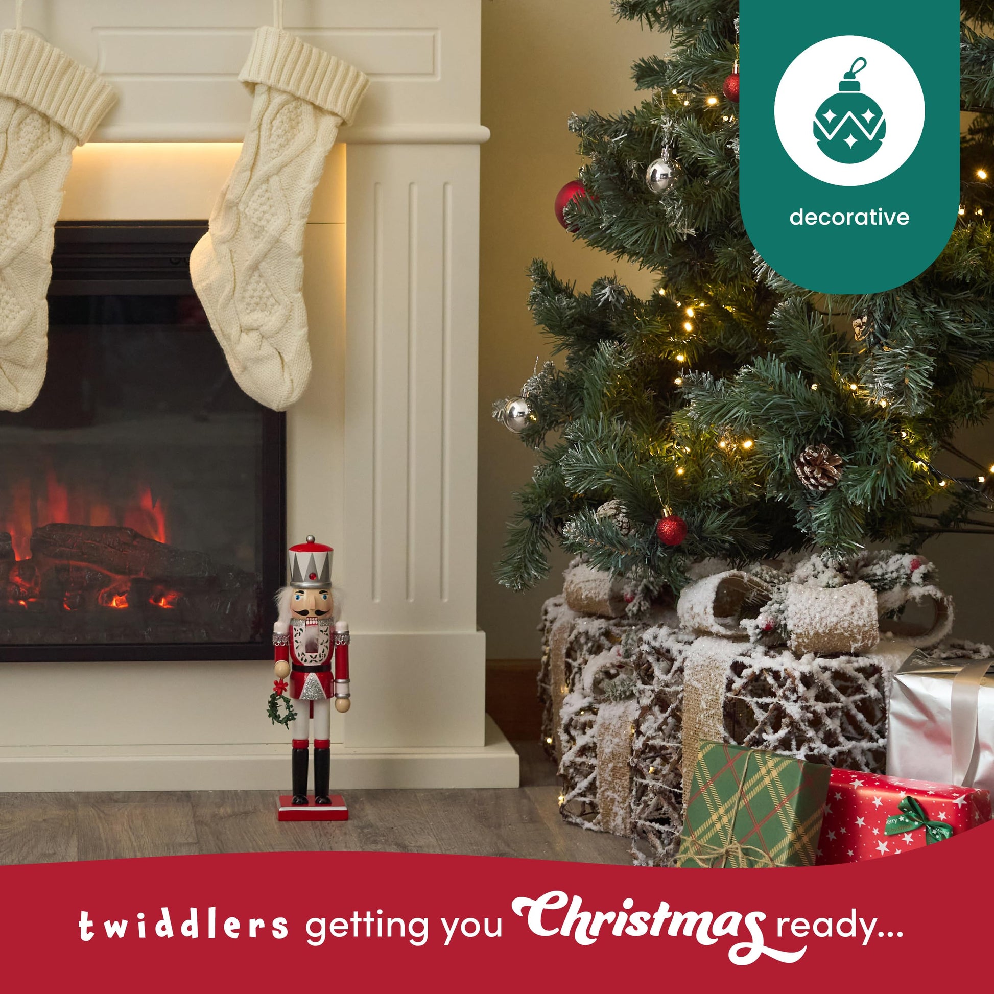 THE TWIDDLERS 12-Inch Wooden Nutcracker Christmas Decor African American King Soldier - Decorative Christmas Nutcracker Figures, Nutcracker Christmas Decorations, Cascanueces de Navidad with Gift Box