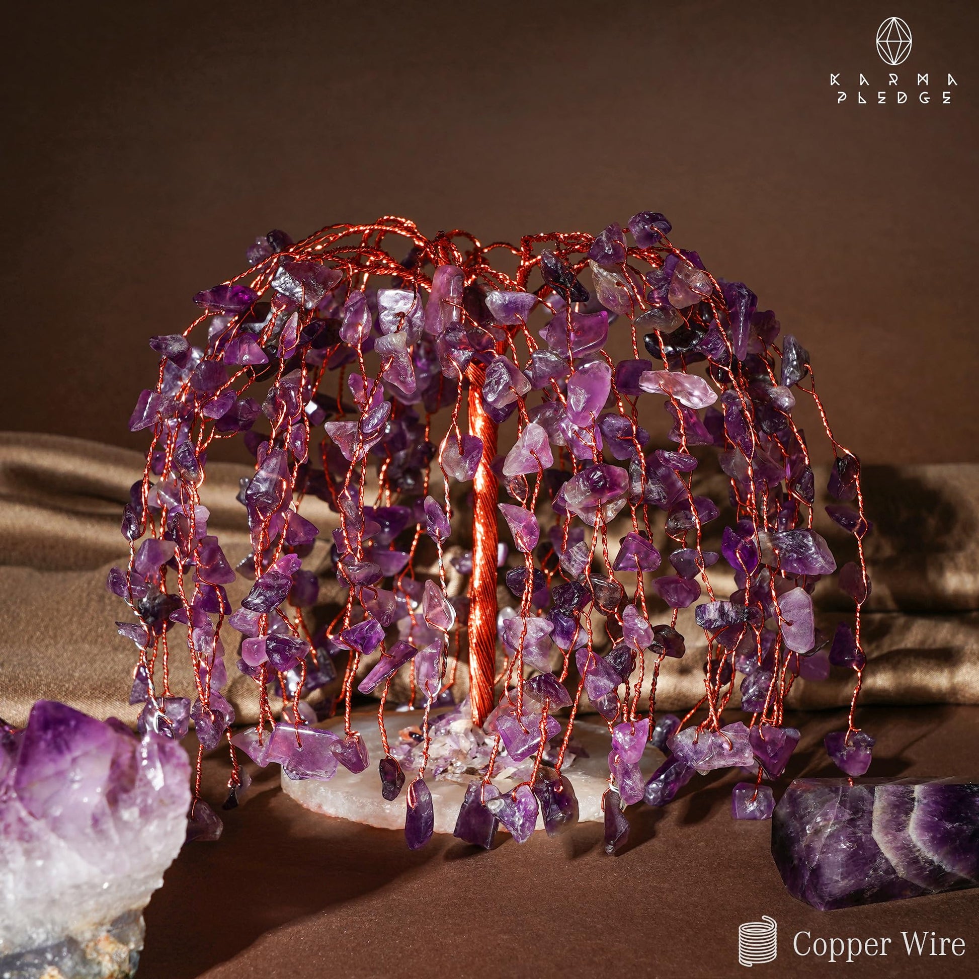 Crystal Tree of Life 7 Chakra Healing Crystals Trees for Home Decor, Office Desk Decor, Boho Decor, Handmade Bonsai Trees for Positive Energy, Money, Good Luck Birthday Gifts for Women, Mom