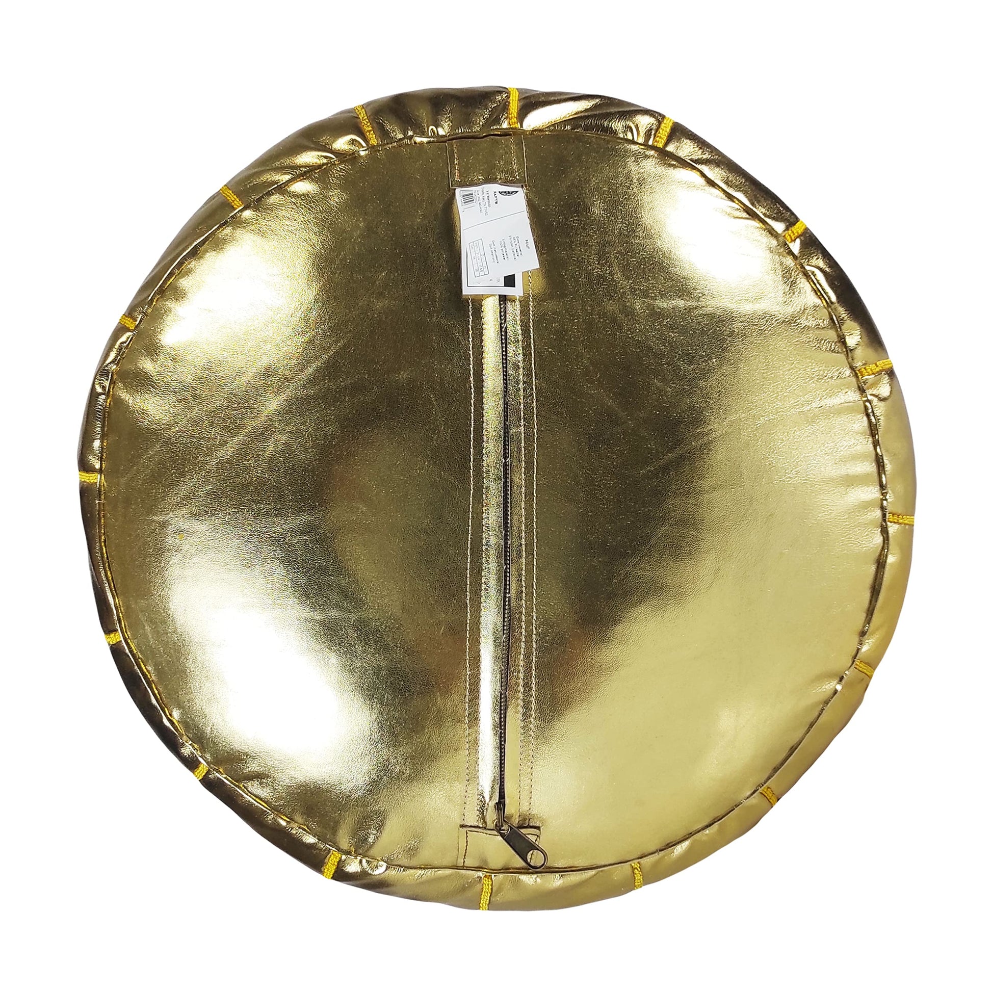 Fezcrafts Genuine Leather Moroccan Ottoman unstuffed Moroccan Pouf Footresf Livin Room Cocktail Seats Goatskin Tribal Bohemian Home Decor (Black)