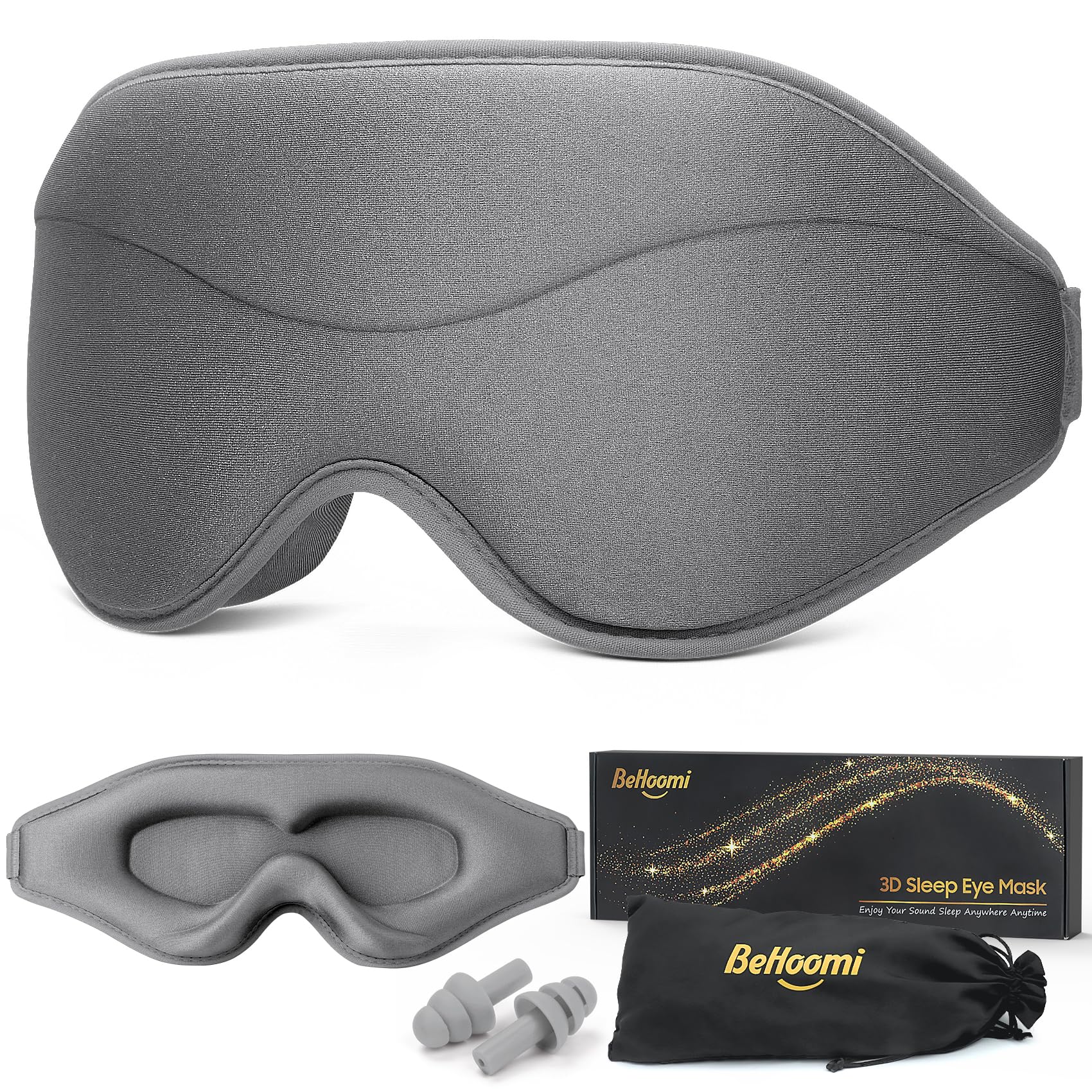Sleep Mask, Premium Eye Mask for Sleeping, Total Blackout, Super Soft Comfort, Adjustable Fit, Upgraded 3D Ergonomic Designed Sleeping Mask for Home, Office, Travel, Meditation, Yoga, Pink