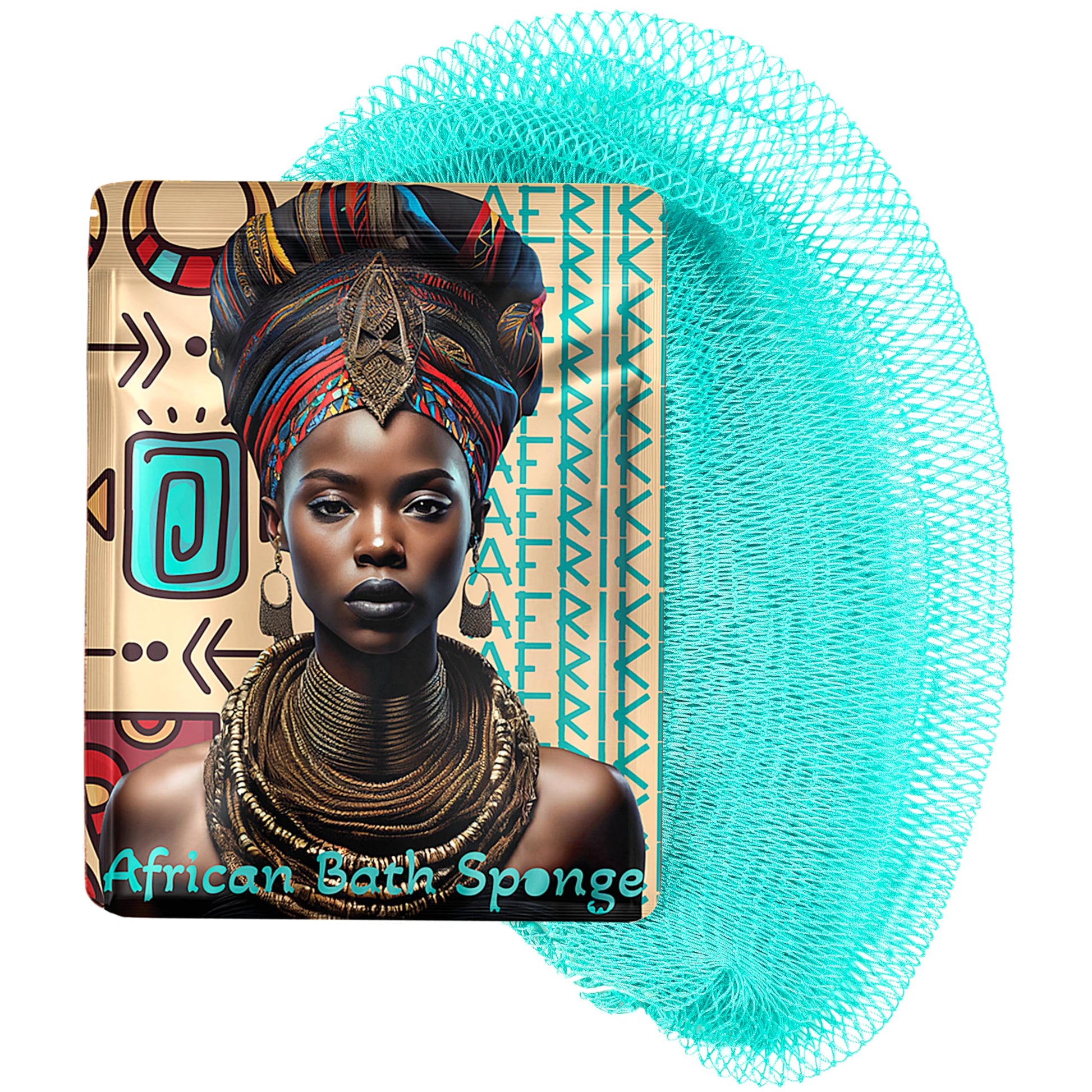 AFRIKI African Net Sponge – Exfoliating Body Scrubber, Black Owned & Rooted in Africa, All Skin Types | 45 in Long