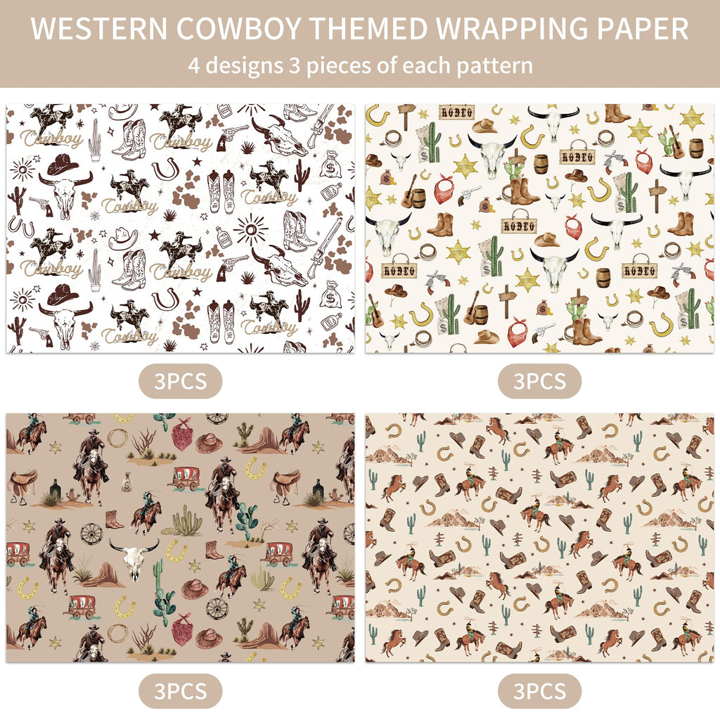 CRASHOT Christmas Wrapping Paper - 12 Sheet Black Girl Gift Wrapping Paper, Xmas Tree Santa Design for Party Birthday Holiday (Not Roll, 19.7 x 27.6 Inch)