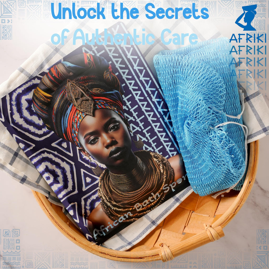 AFRIKI African Net Sponge – Exfoliating Body Scrubber, Black Owned & Rooted in Africa, All Skin Types | 45 in Long