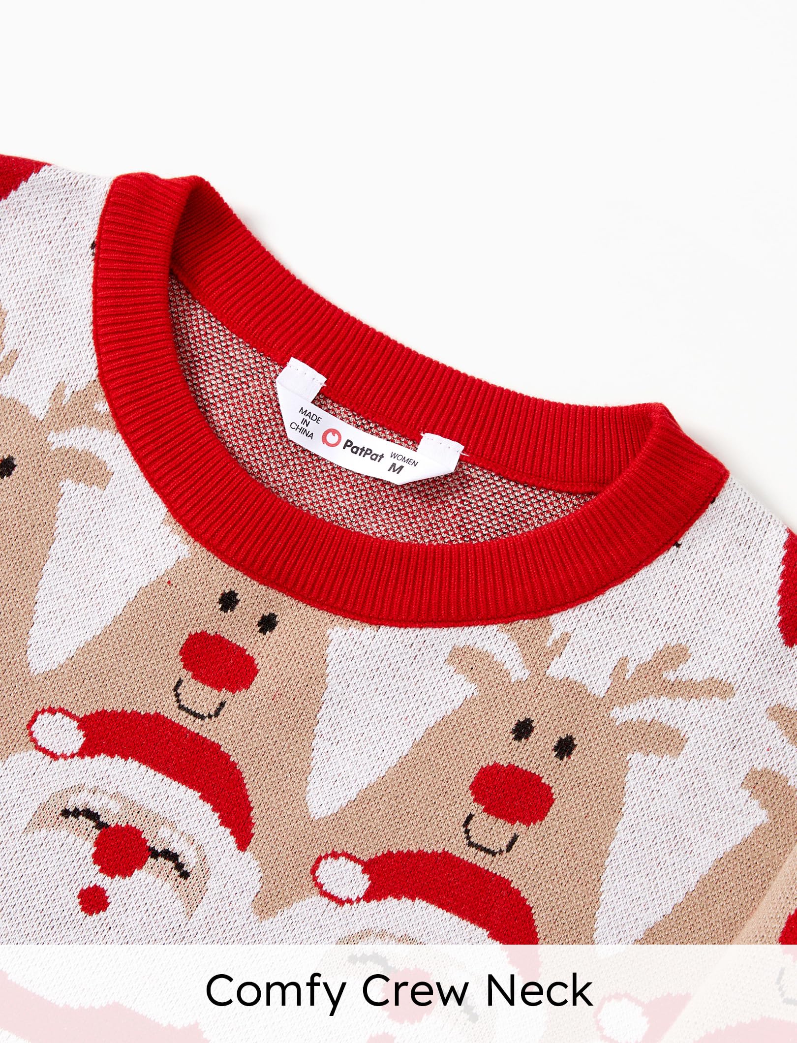 PATPAT Christmas Sweater Family Set Long Sleeve Knit Sweater Holiday Xmas Knitted Pullover