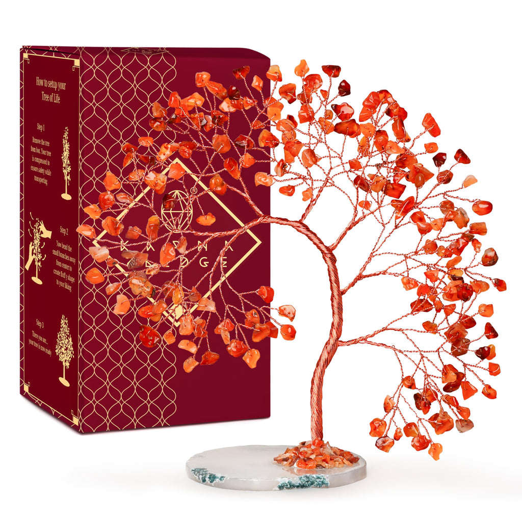 Crystal Tree of Life 7 Chakra Healing Crystals Trees for Home Decor, Office Desk Decor, Boho Decor, Handmade Bonsai Trees for Positive Energy, Money, Good Luck Birthday Gifts for Women, Mom