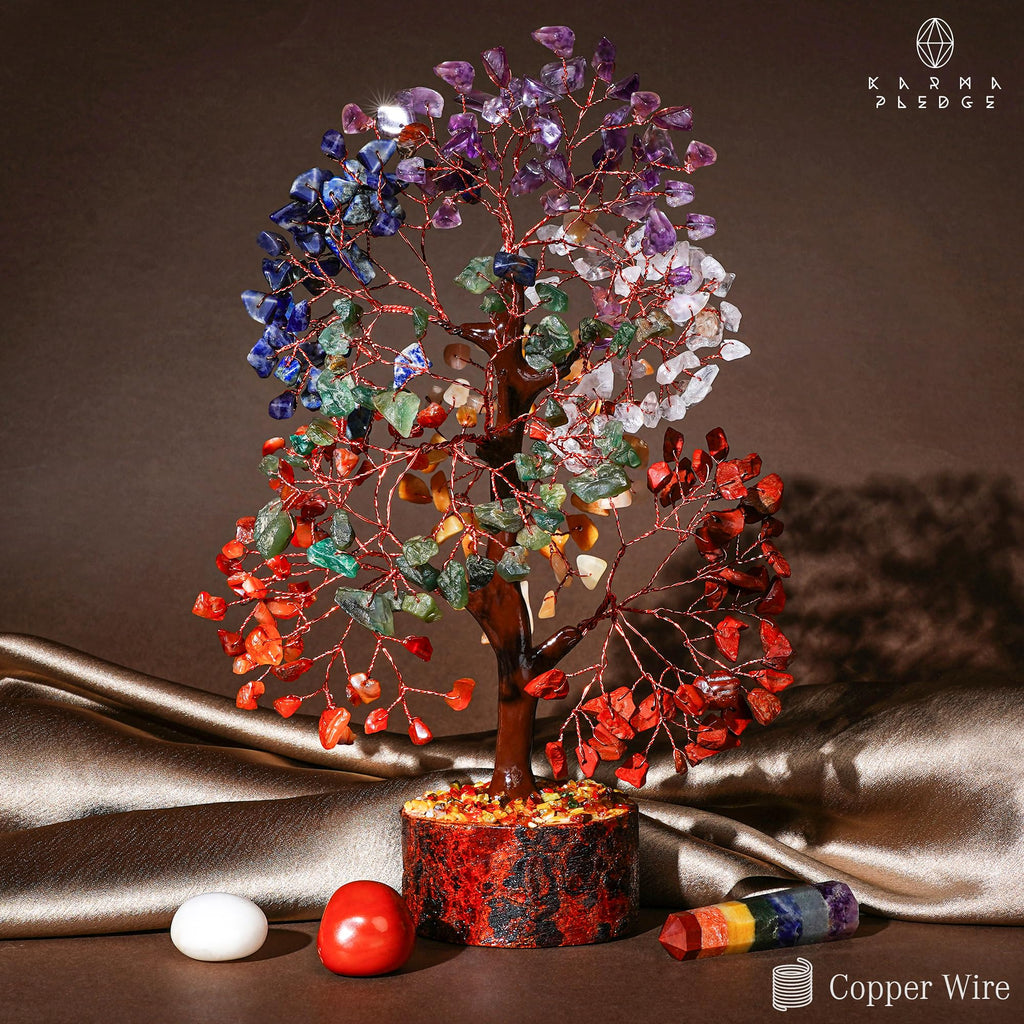 Rose Quartz Crystal Trees for Home Decor, Office Desk Decoration, Chakra Healing Crystals and Stone for Positive Energy, Money, Good Luck, Tree of Life Spiritual Birthday Gifts for Women and Mom