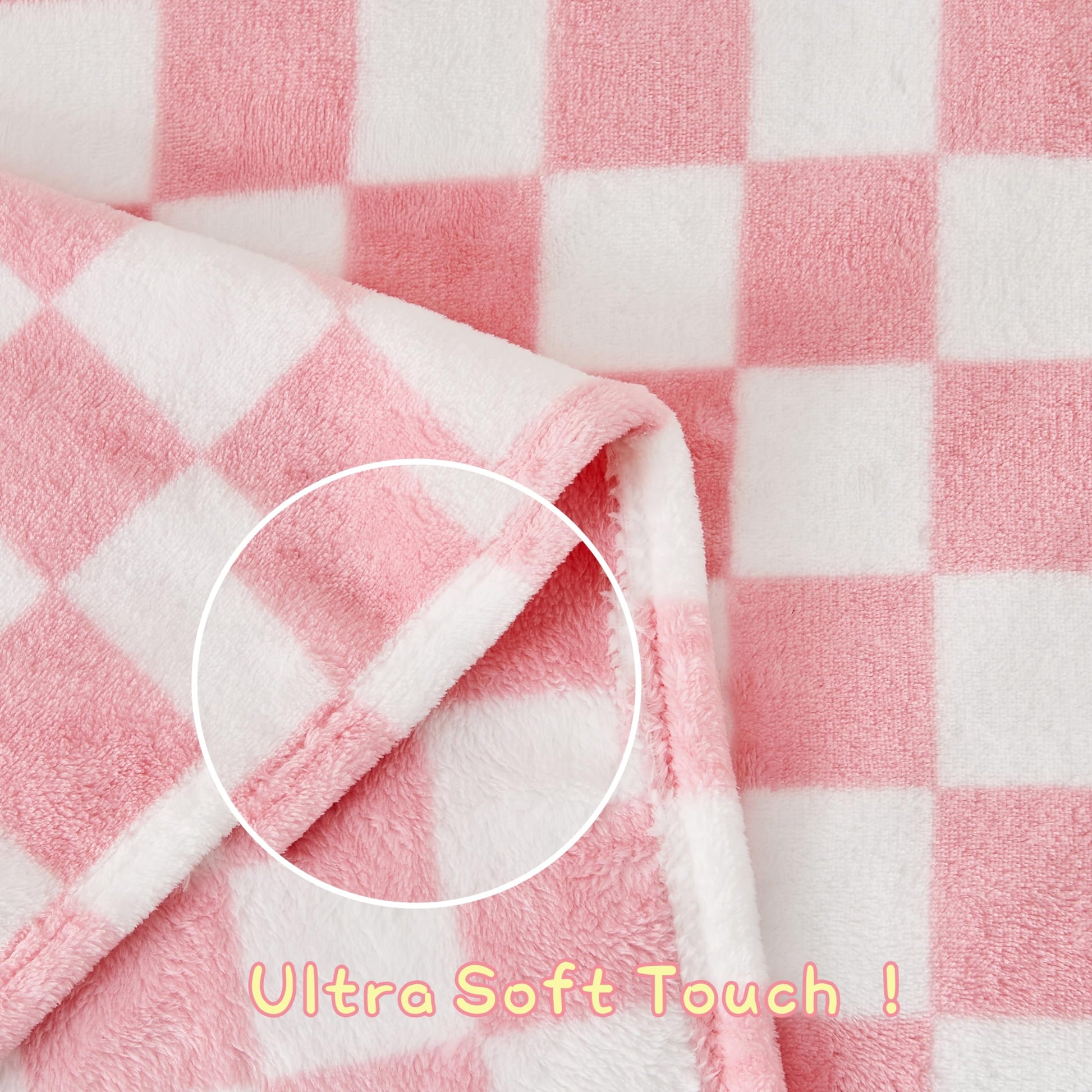 Yurhap Checkered Baby Blanket Fleece Baby Blankets Neutral for Boys Girls, Super Soft Warm Lightweight Infant Toddler Newborn Receiving Blankets for Crib Stroller, 30''x40'', Khaki