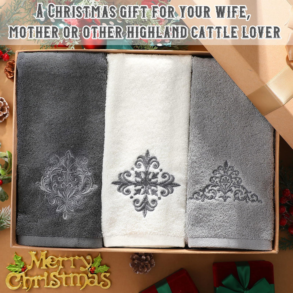 3 Pcs African Woman Hand Towels Black Girl African American Bathroom Home Decor Boho Decorative Farmhouse 100% Cotton Embroidered Towels for Bathroom Kitchen 13. 3 x 29. 5''