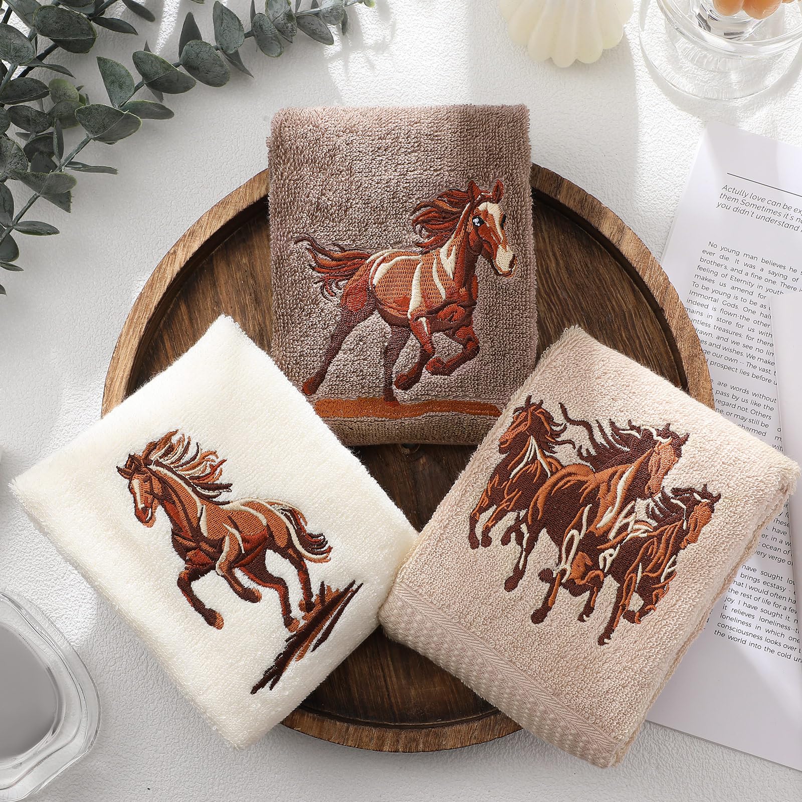 3 Pcs African Woman Hand Towels Black Girl African American Bathroom Home Decor Boho Decorative Farmhouse 100% Cotton Embroidered Towels for Bathroom Kitchen 13. 3 x 29. 5''