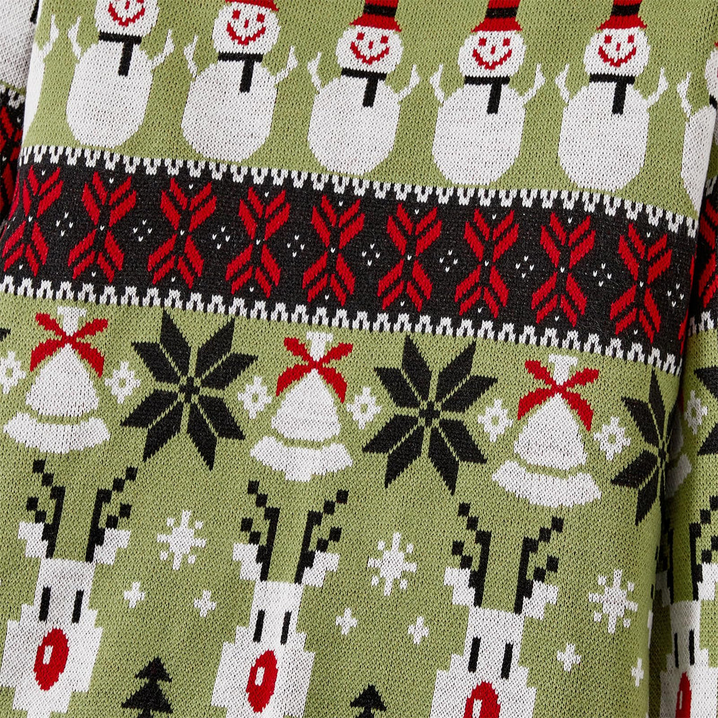 PATPAT Christmas Sweater Family Set Long Sleeve Knit Sweater Holiday Xmas Knitted Pullover
