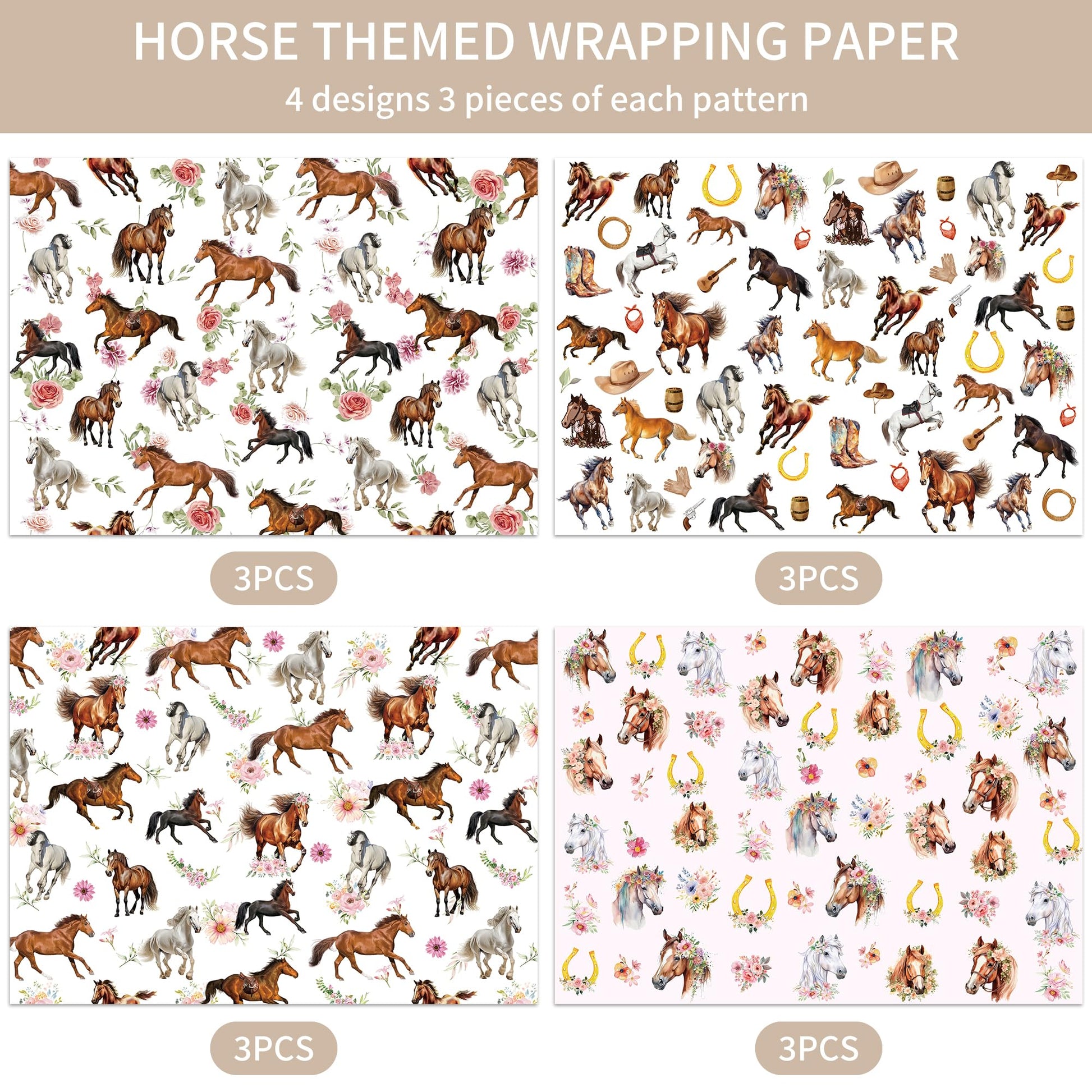 CRASHOT Christmas Wrapping Paper - 12 Sheet Black Girl Gift Wrapping Paper, Xmas Tree Santa Design for Party Birthday Holiday (Not Roll, 19.7 x 27.6 Inch)