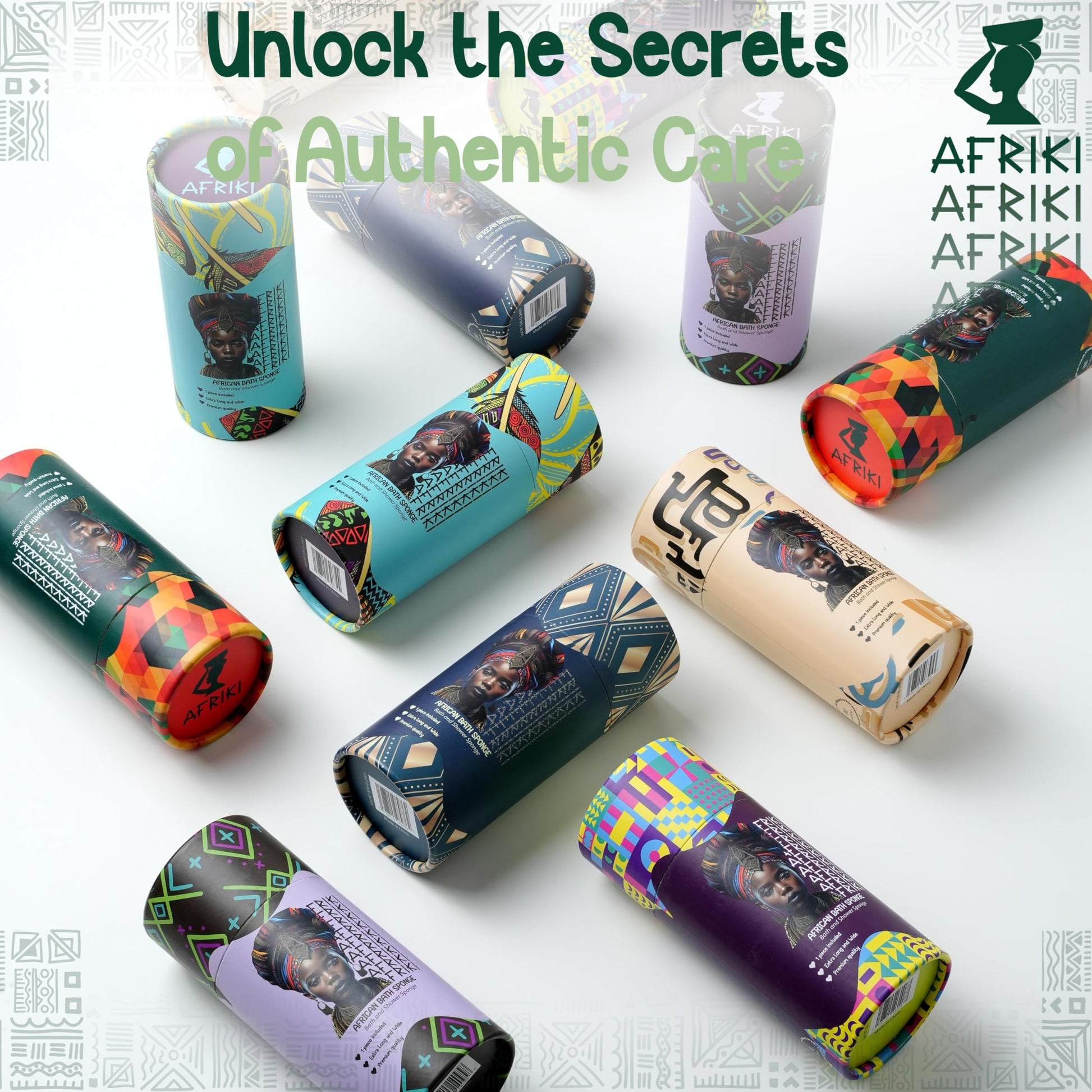 AFRIKI African Net Sponge – Exfoliating Body Scrubber, Black Owned & Rooted in Africa, All Skin Types | 45 in Long