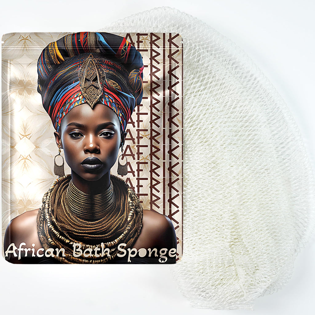 AFRIKI African Net Sponge – Exfoliating Body Scrubber, Black Owned & Rooted in Africa, All Skin Types | 45 in Long