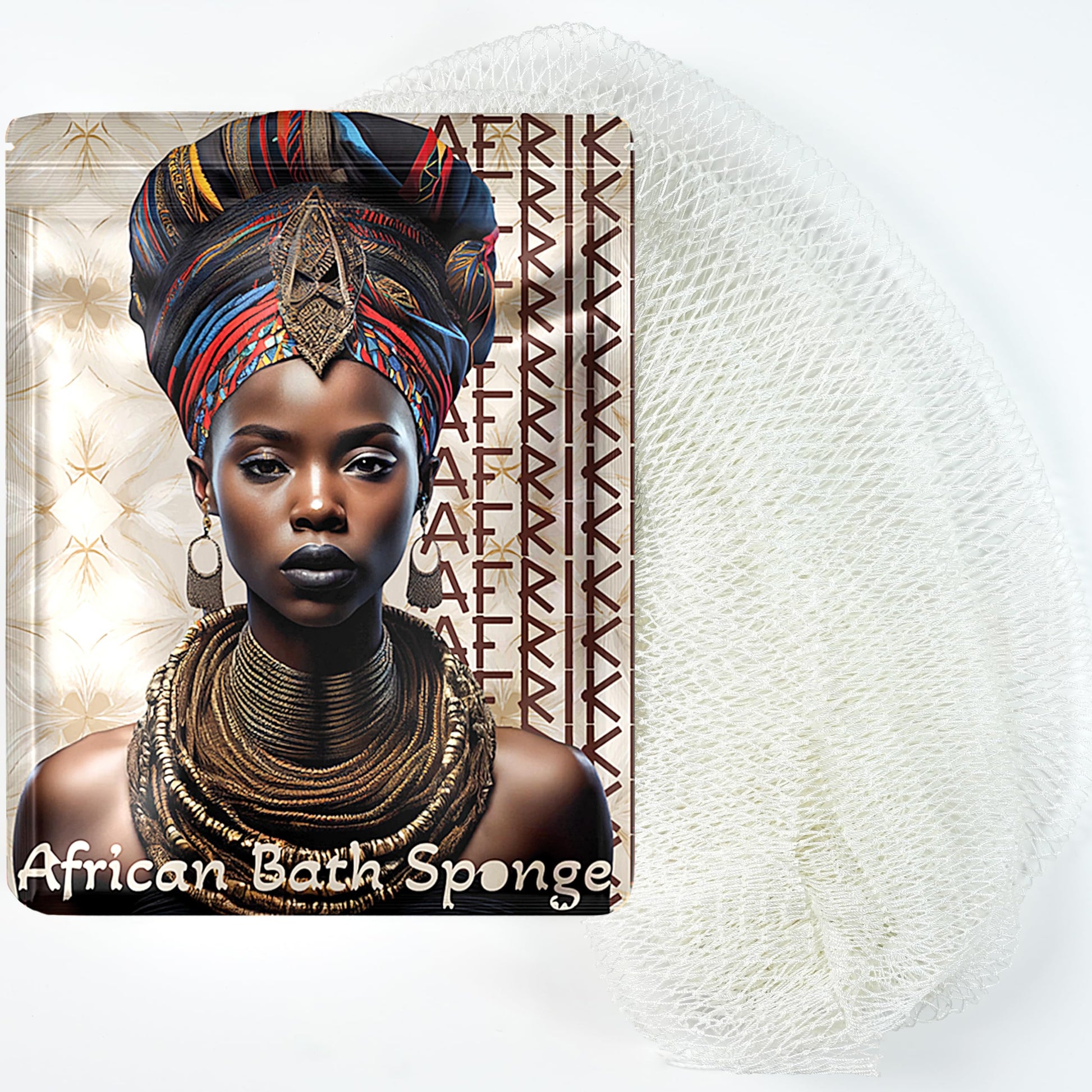 AFRIKI African Net Sponge – Exfoliating Body Scrubber, Black Owned & Rooted in Africa, All Skin Types | 45 in Long