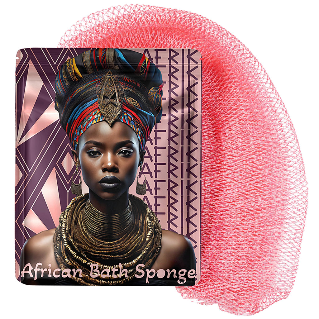 AFRIKI African Net Sponge – Exfoliating Body Scrubber, Black Owned & Rooted in Africa, All Skin Types | 45 in Long