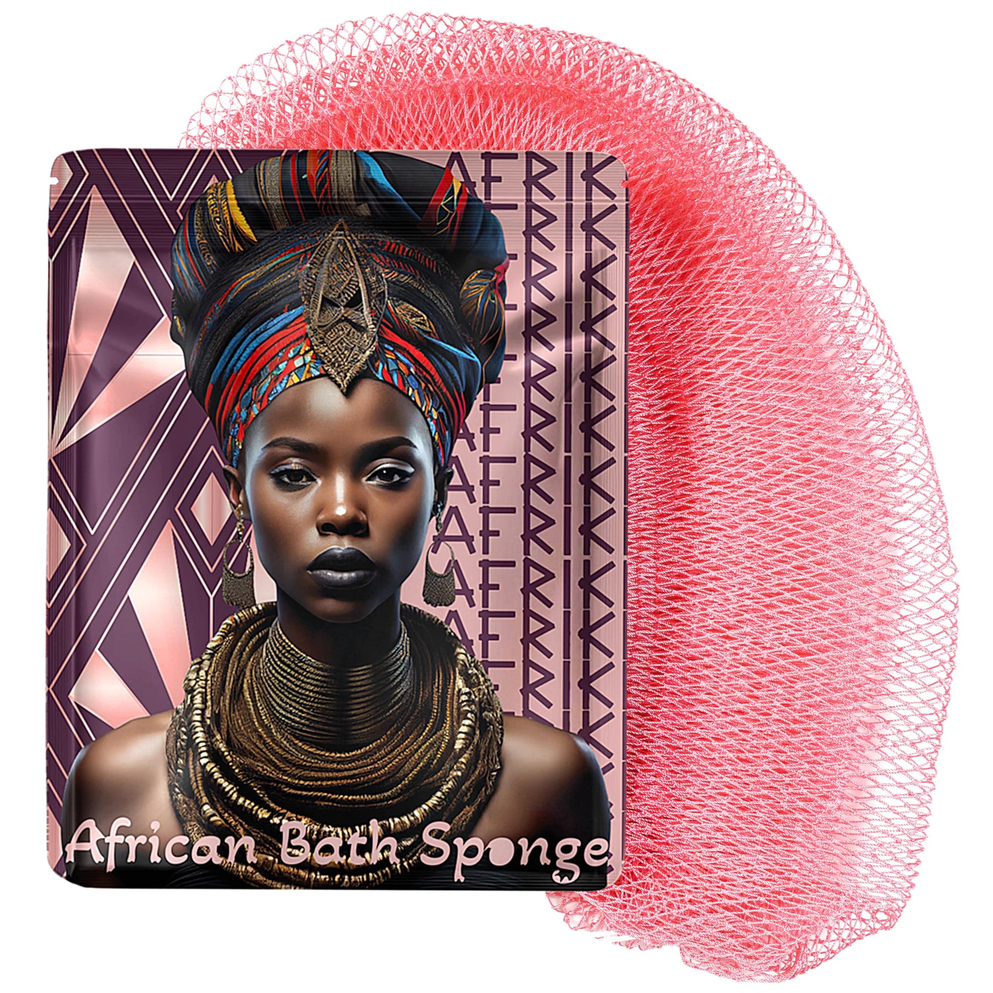 AFRIKI African Net Sponge – Exfoliating Body Scrubber, Black Owned & Rooted in Africa, All Skin Types | 45 in Long